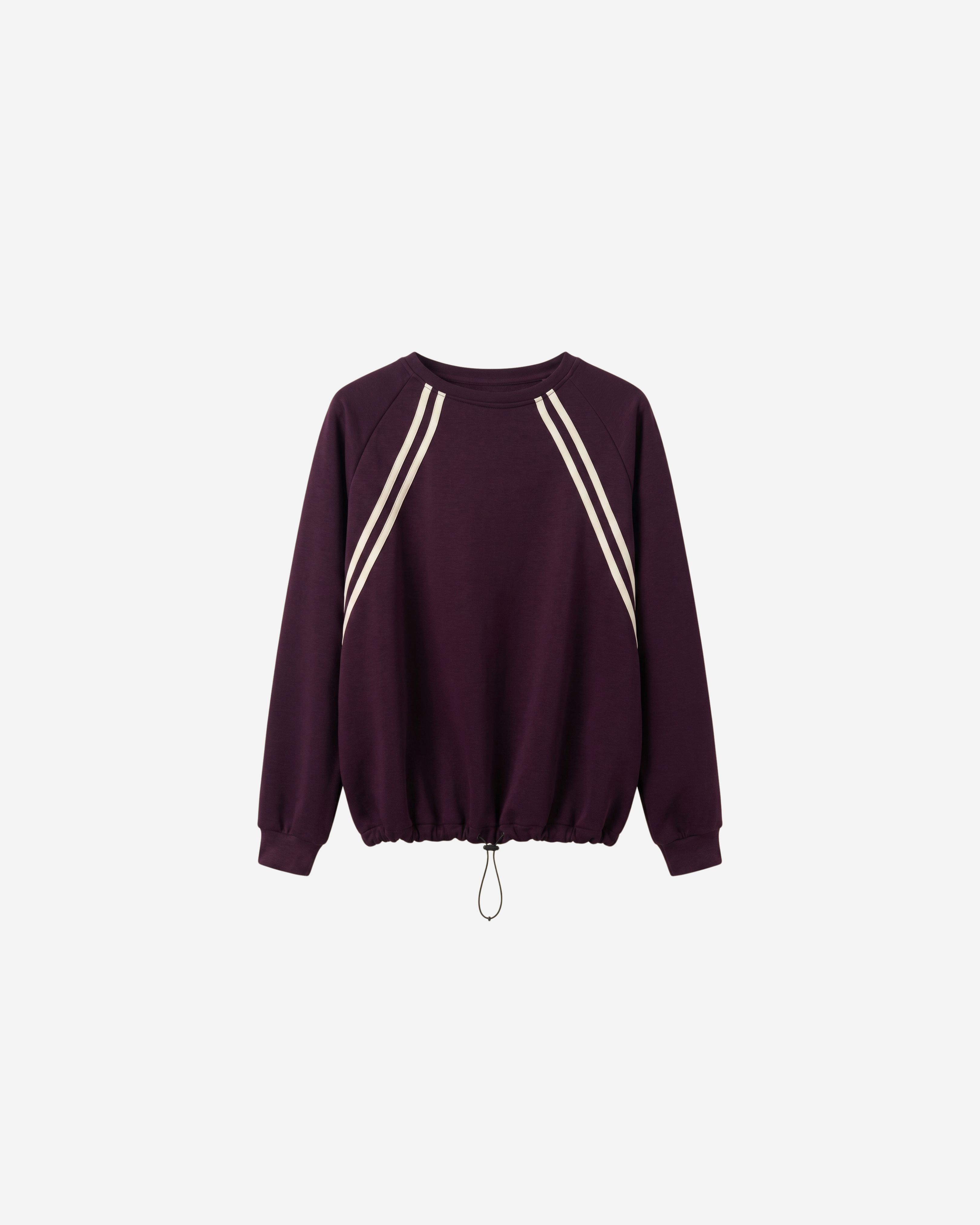 SPORTI SWEATER MET KOORD AUBERGINE