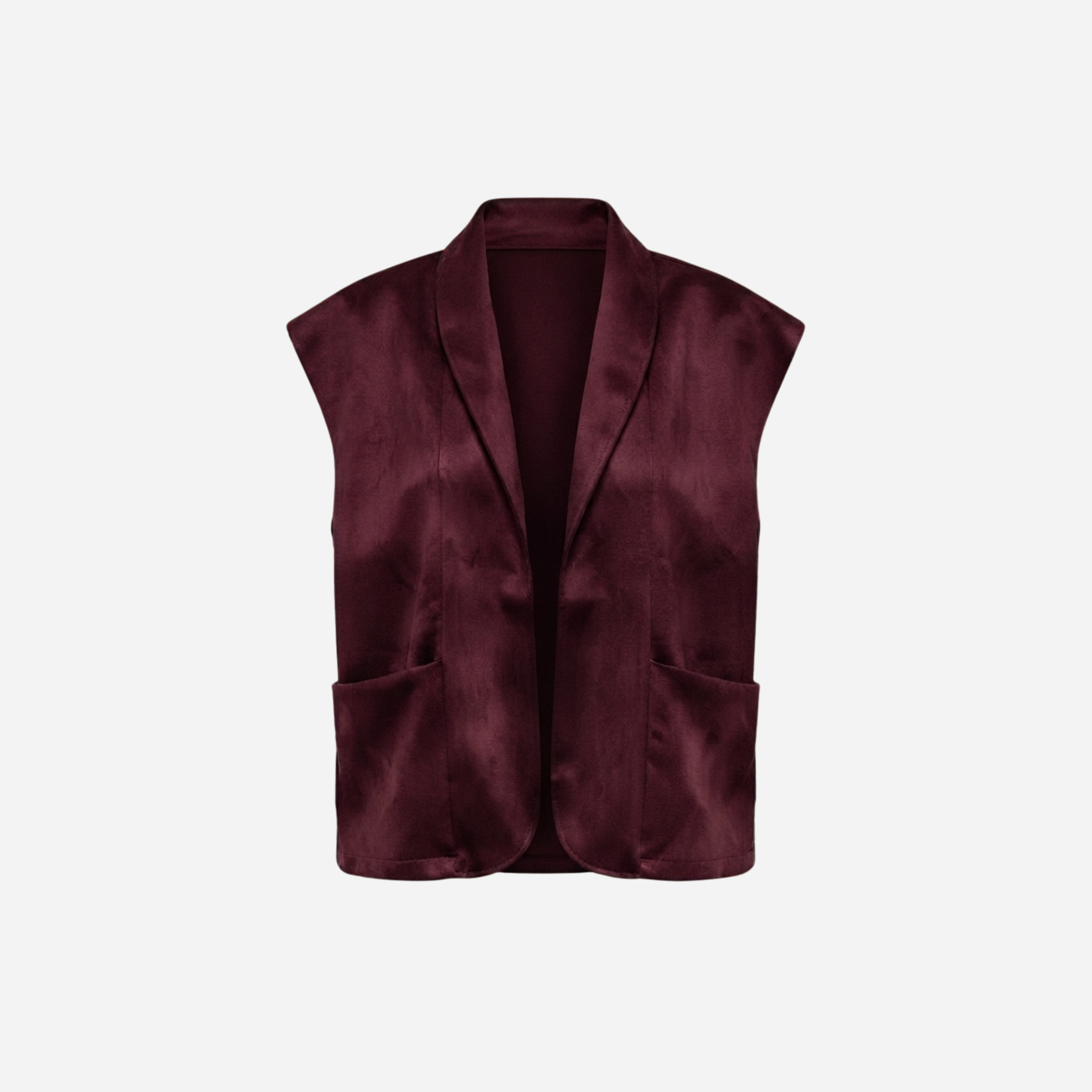 LINNIES SUEDE LOOK GILET BURGUNDY
