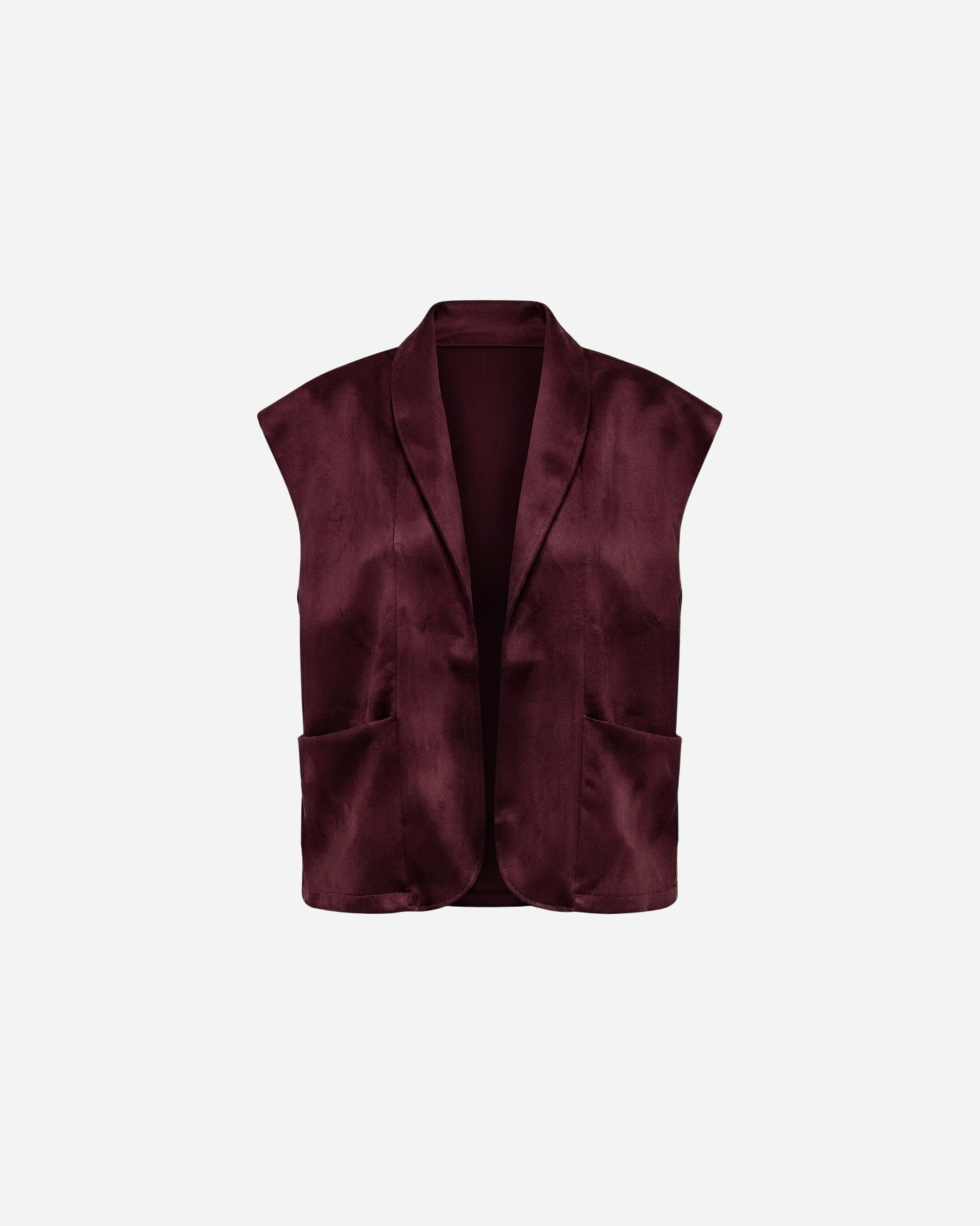 LINNIES SUEDE LOOK GILET BURGUNDY