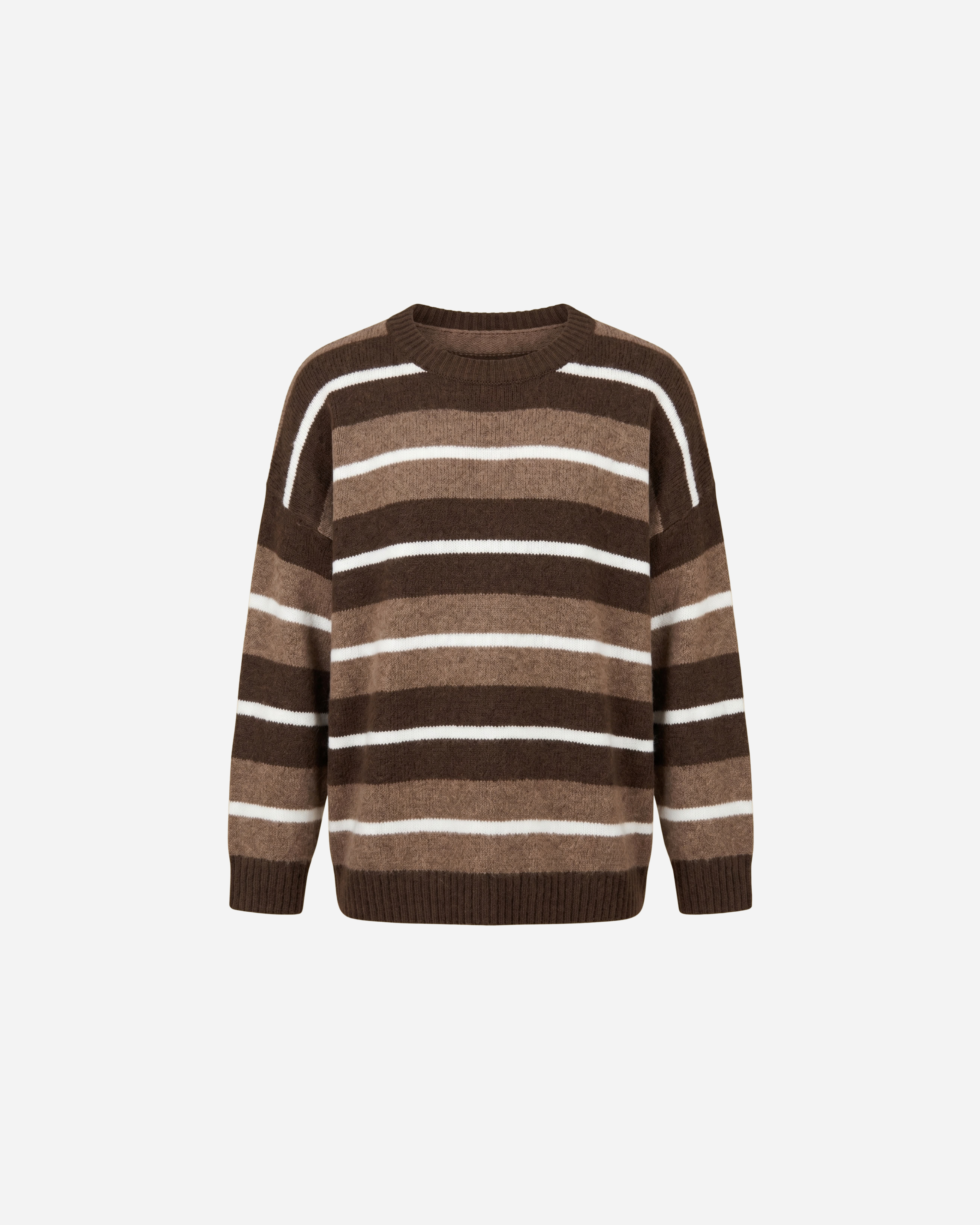 COLOR STREEP SWEATER ESPRESSO