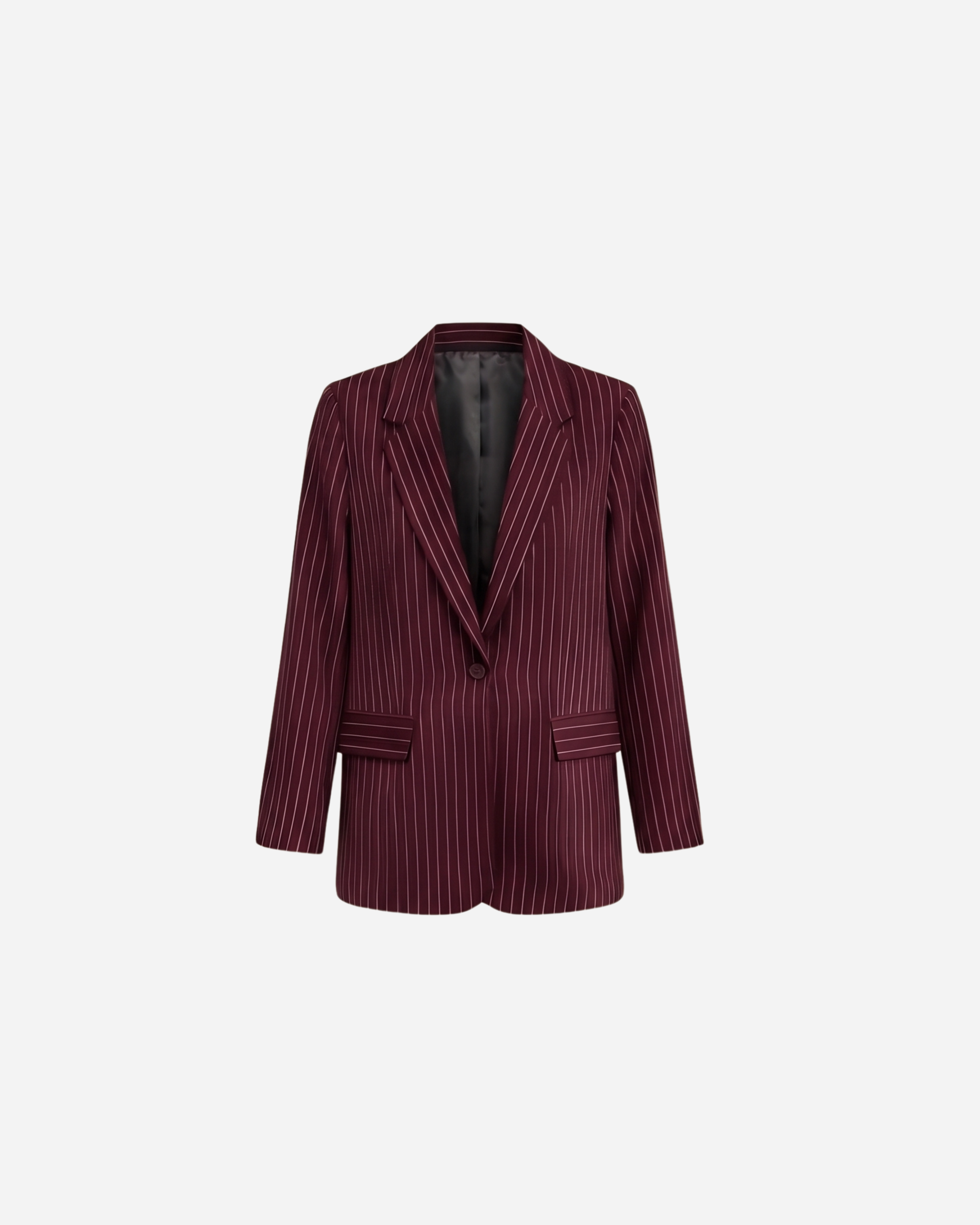 LA KRIJTSTREEP BLAZER BURGUNDY