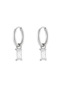 DIAMOND STONE EARRINGS - 2 COLORS