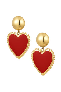 CLASSIC HEART OORBELLEN - 4 KLEUREN