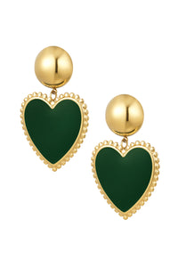 CLASSIC HEART EARRINGS - 4 COLORS