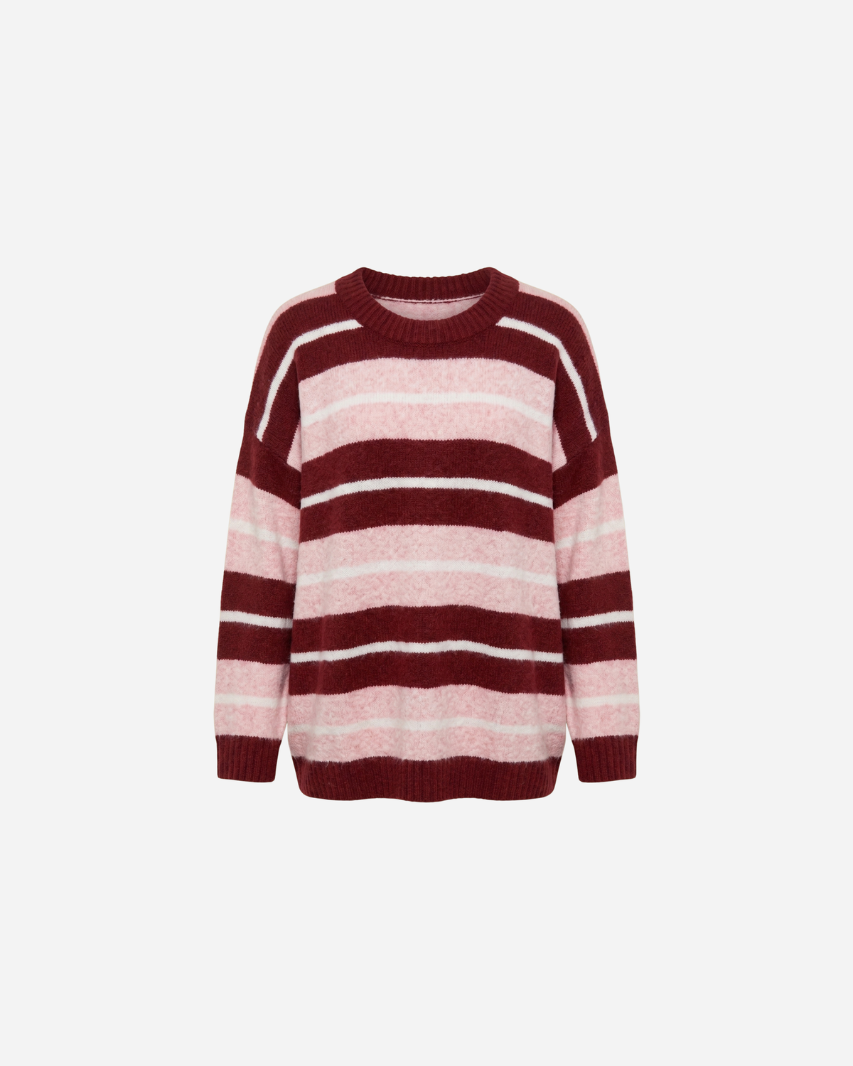 COLOR STREEP SWEATER BORDEAUX