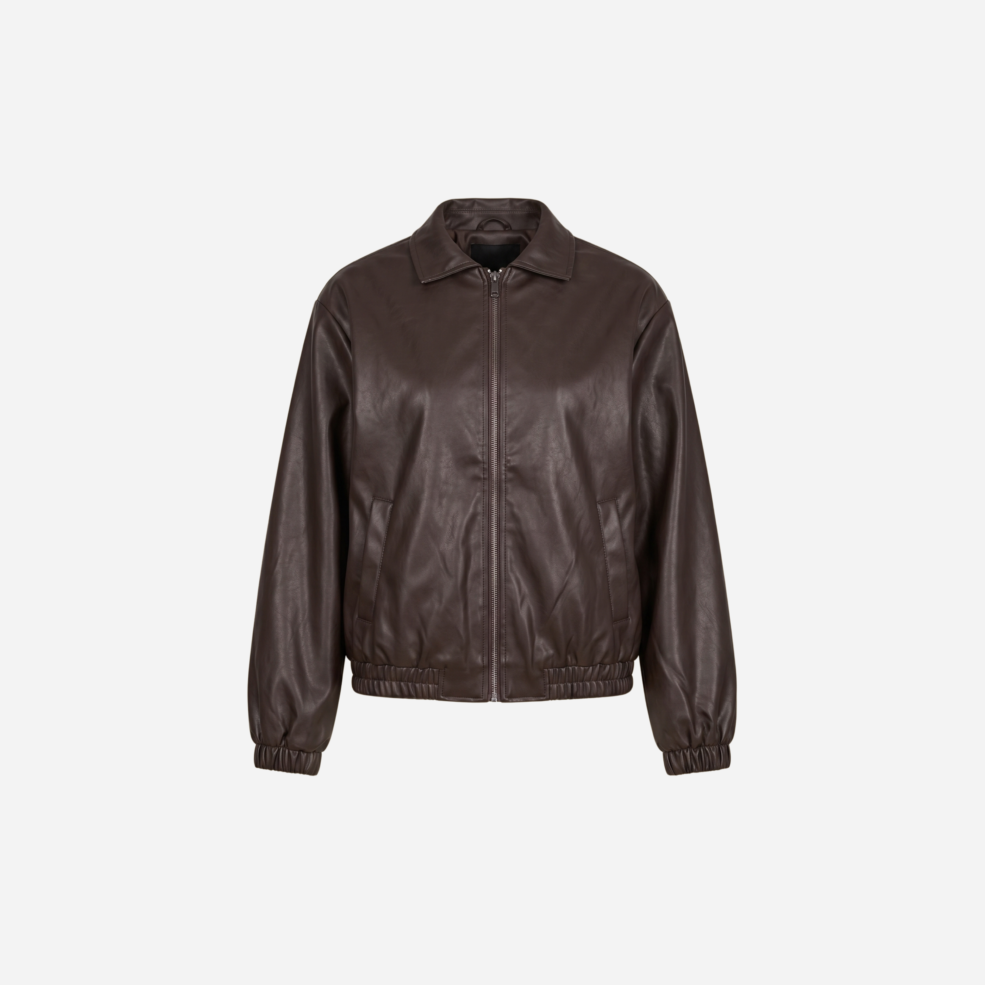 LEATHER LOOK BALLON JACKET ESPRESSO