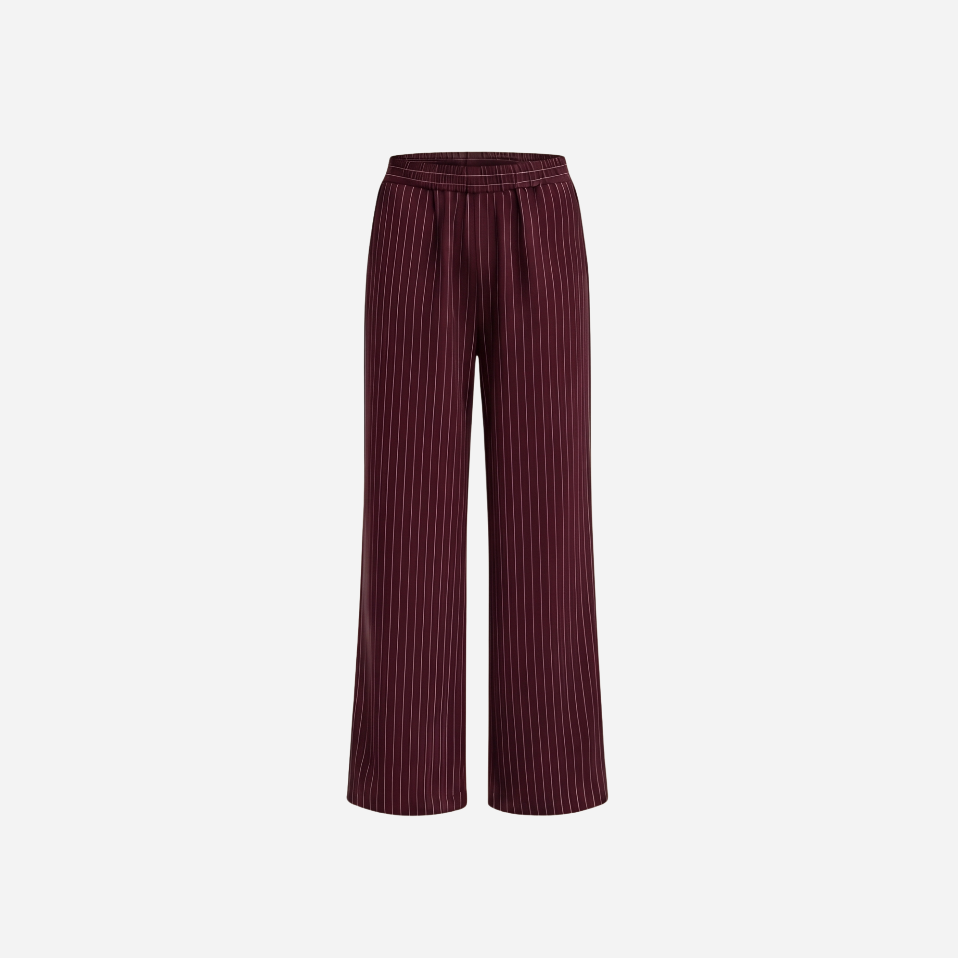 KRIJTSTREEP PANTALON BURGUNDY