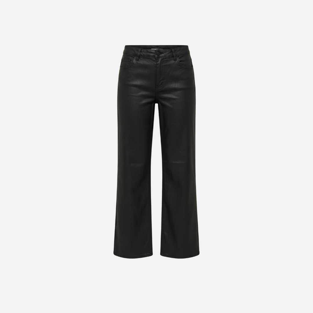 GOODIES WIDE LEG LEATHER LOOK