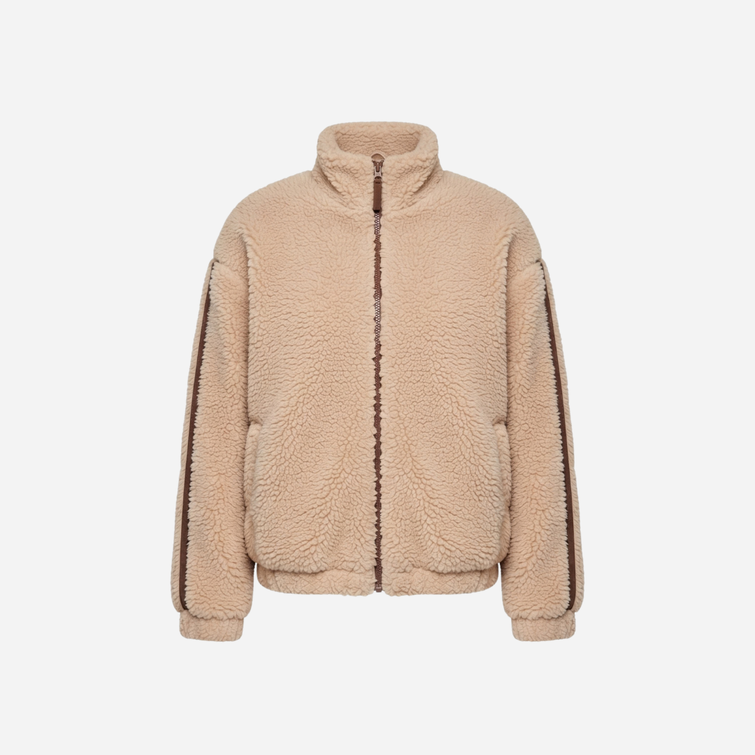 SPORTI STREEP TEDDY JAS/JACKET ZAND