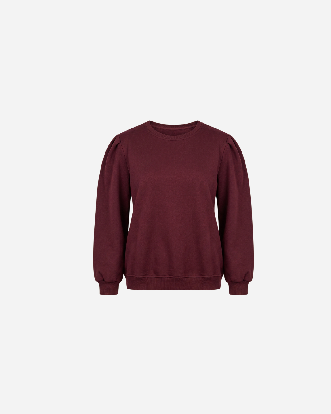 BASIC SWEATER MET POFMOUW BURGUNDY