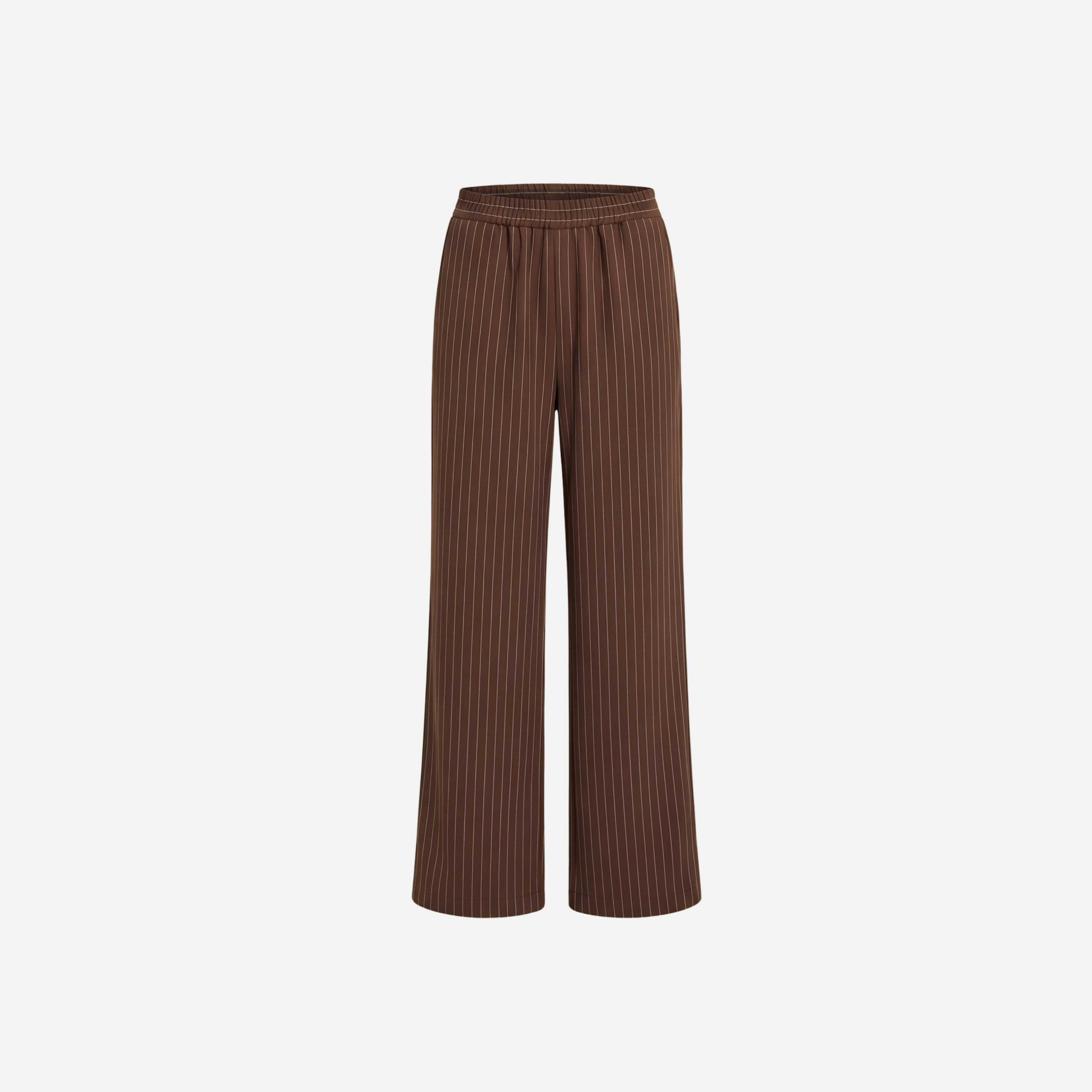 KRIJTSTREEP PANTALON BRUIN