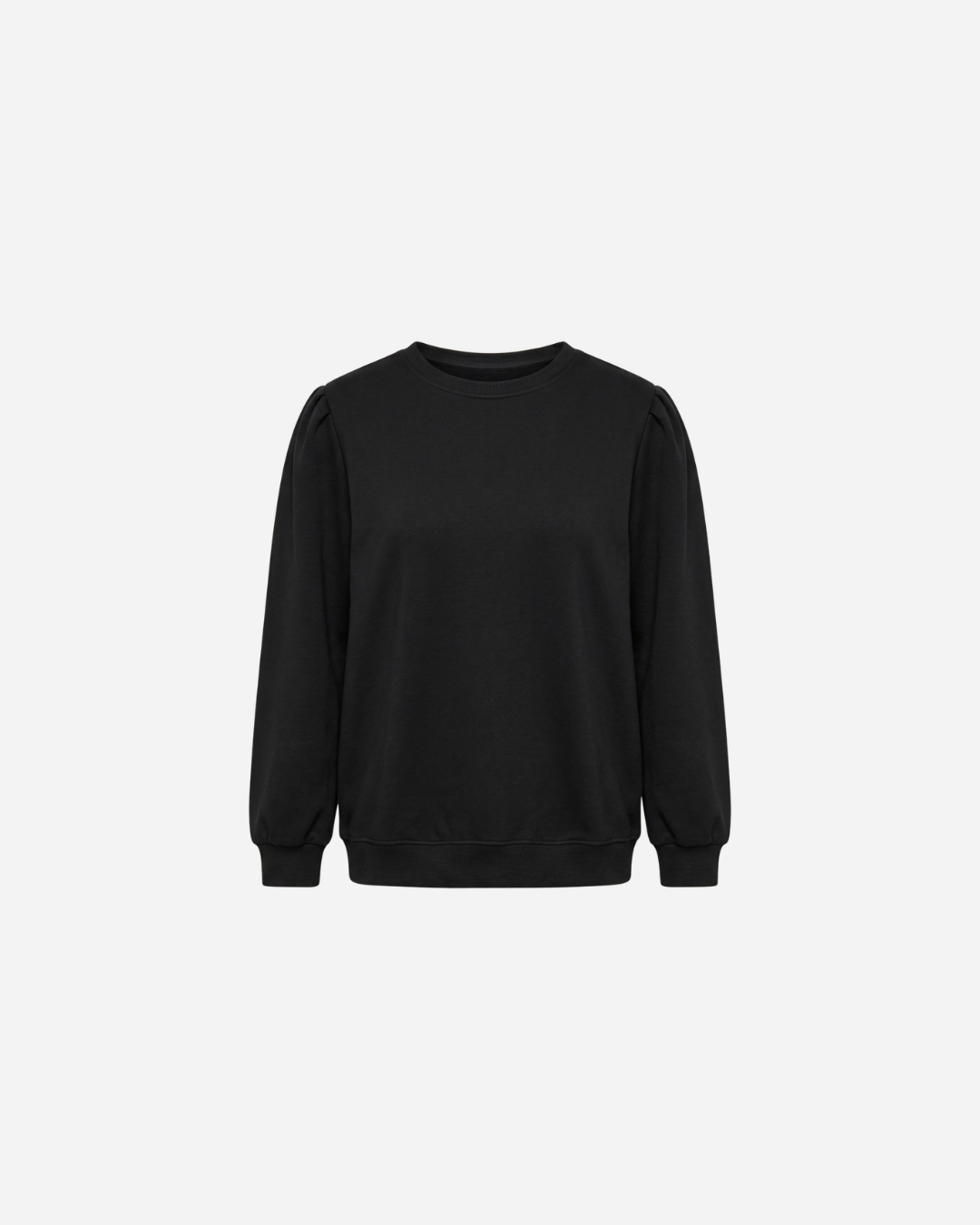 BASIC SWEATER MET POFMOUW ZWART