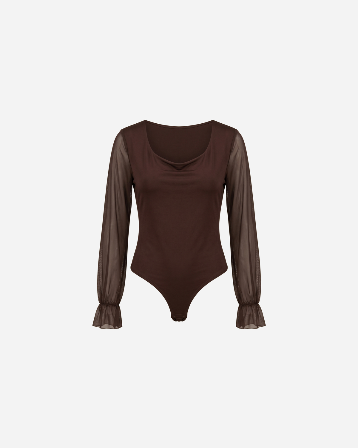 BODY MET MESH MOUWEN BRUIN
