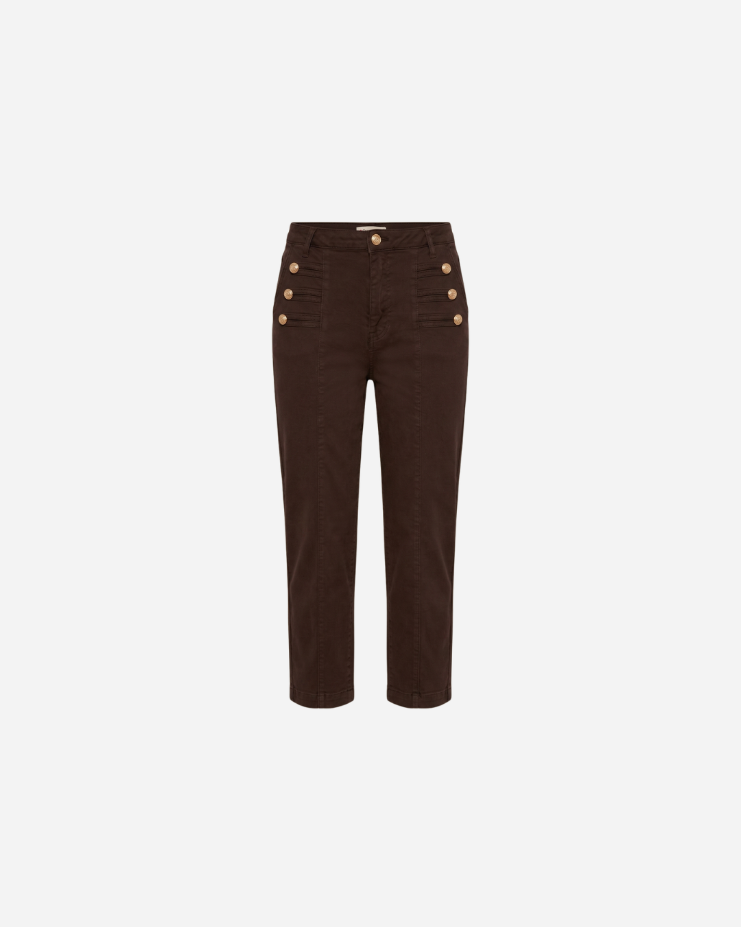 BUTTON WIDE LEG ESPRESSO