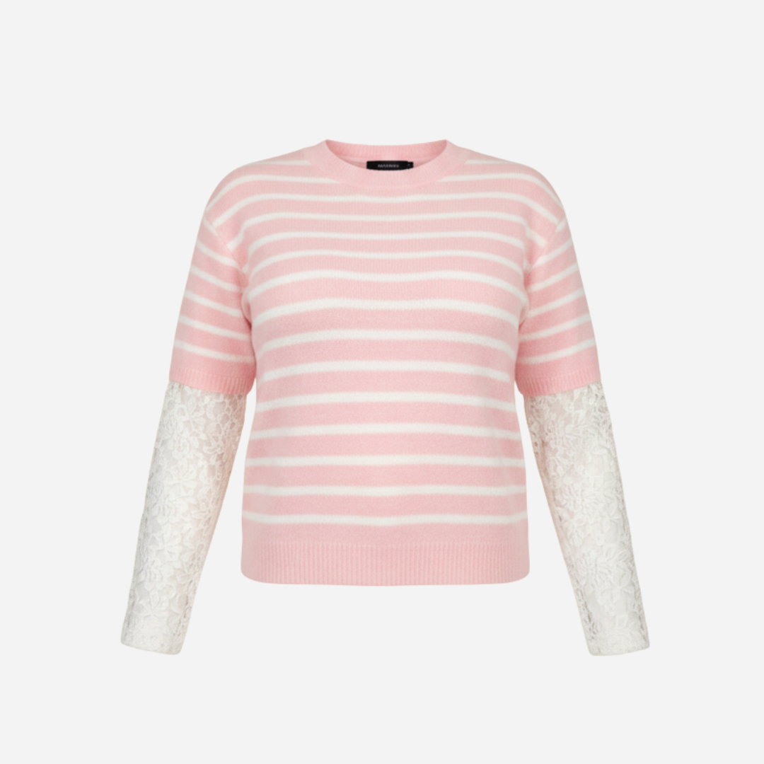 SWEATER TOP MET LACE MOUW - 1930