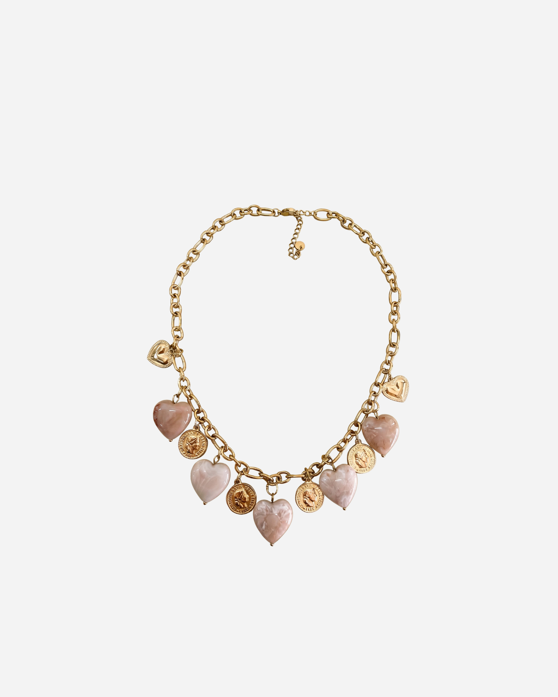 DIAMANT-HERZ-KETTE - GOLD