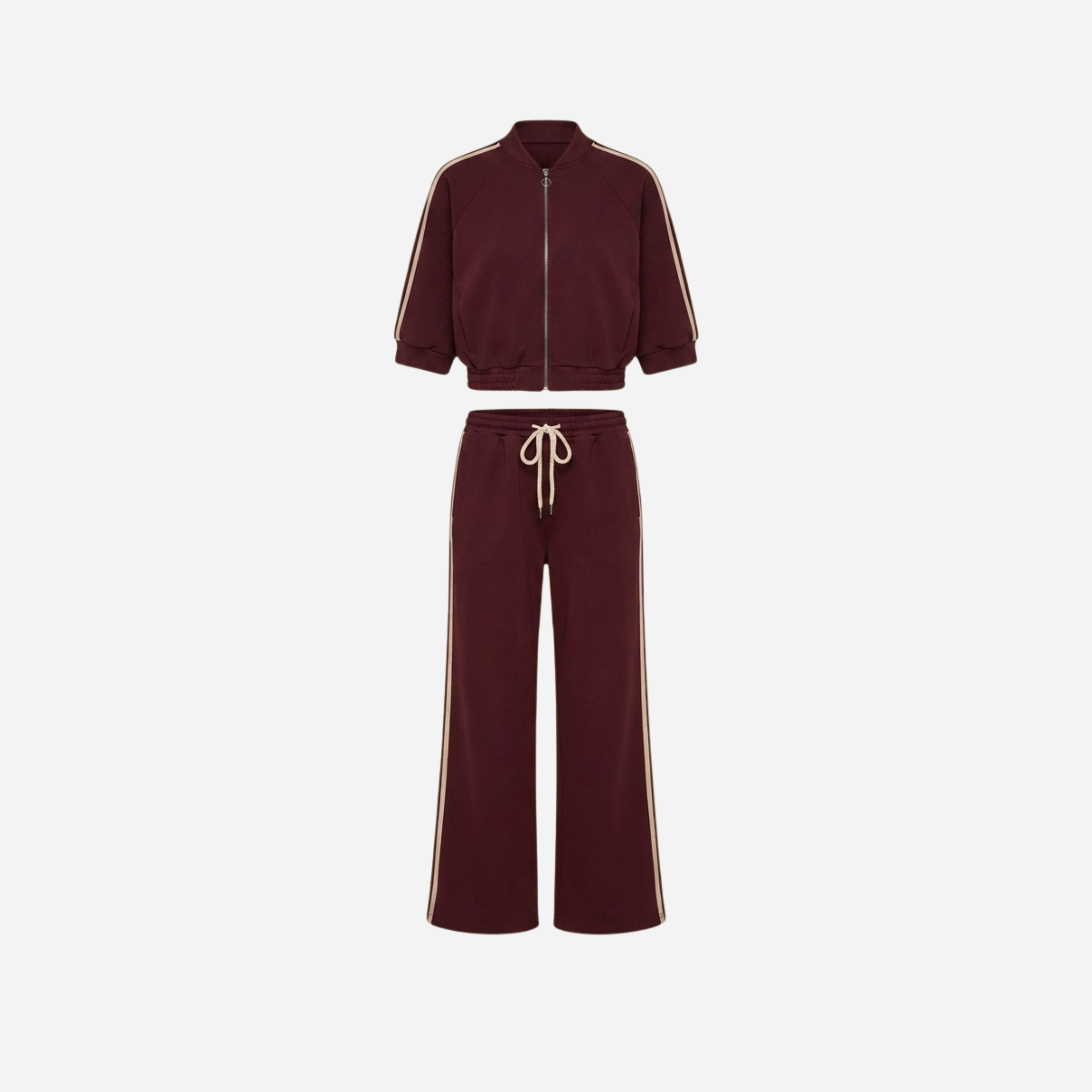 SPORTI STREEP SET MET VEST BURGUNDY