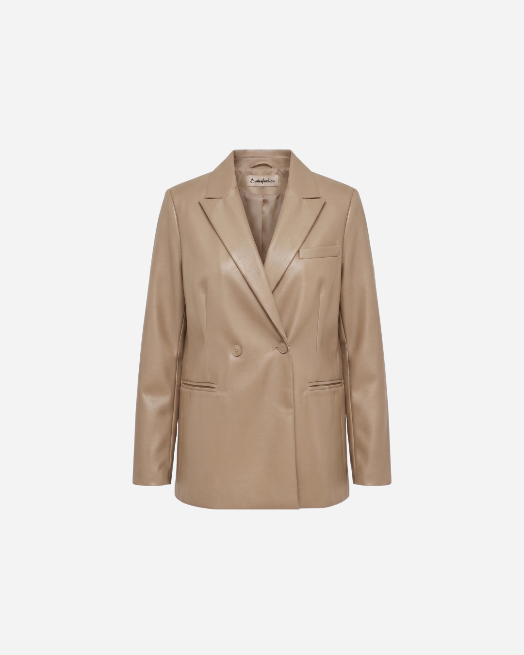 LINNIES LEATHER LOOK BLAZER BEIGE
