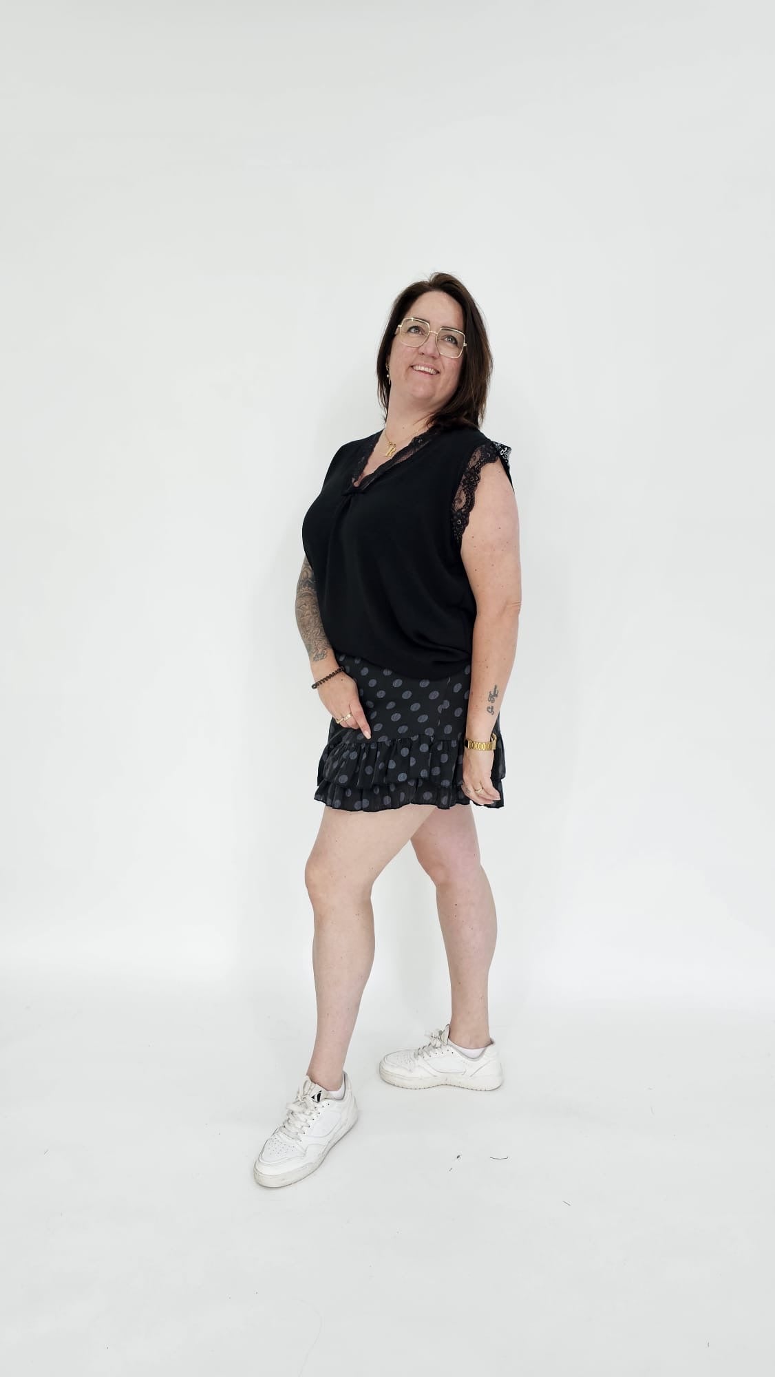 KATOENEN DOTS SKORT - 2067