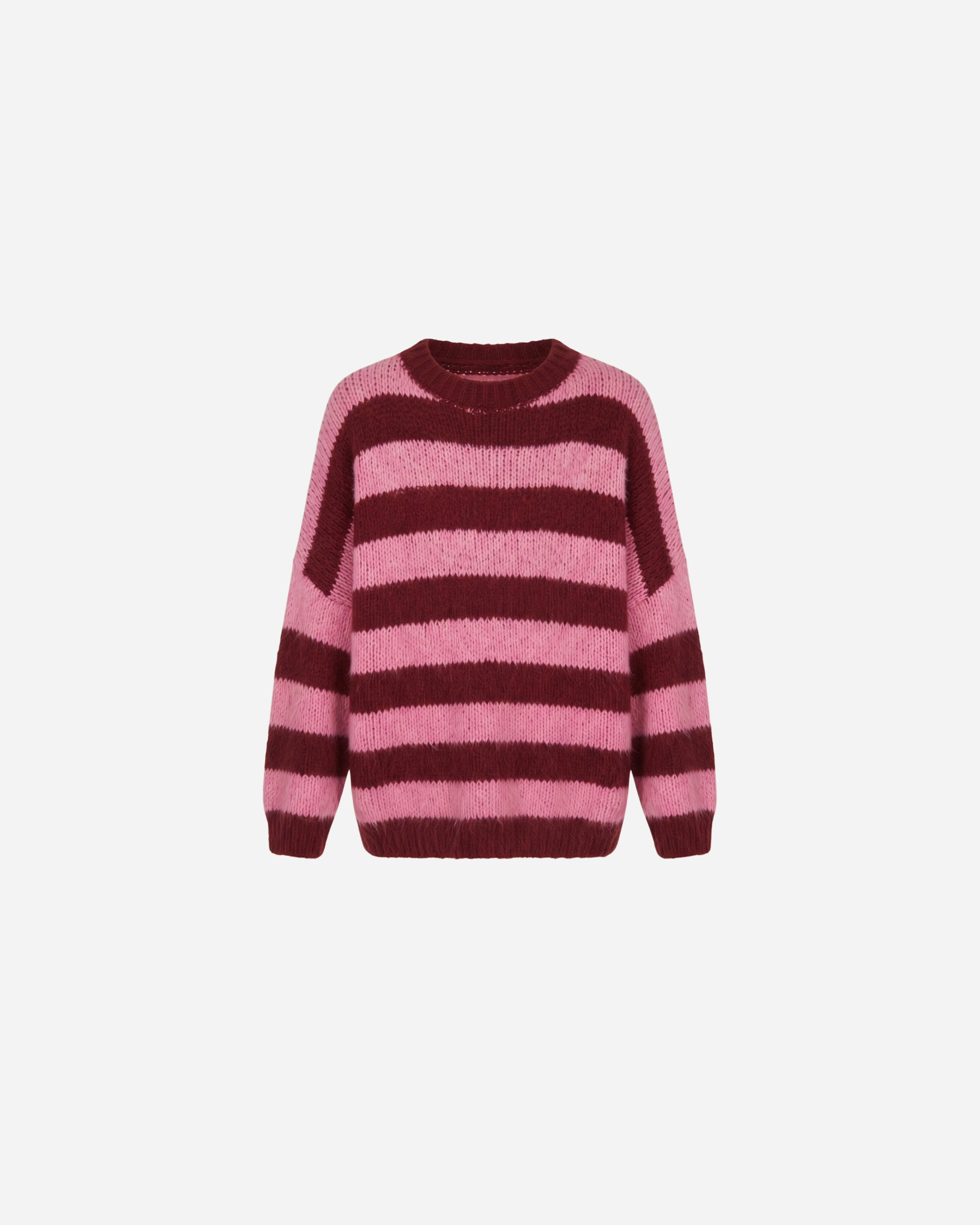STREEP KNIT BURGUNDY/ROZE
