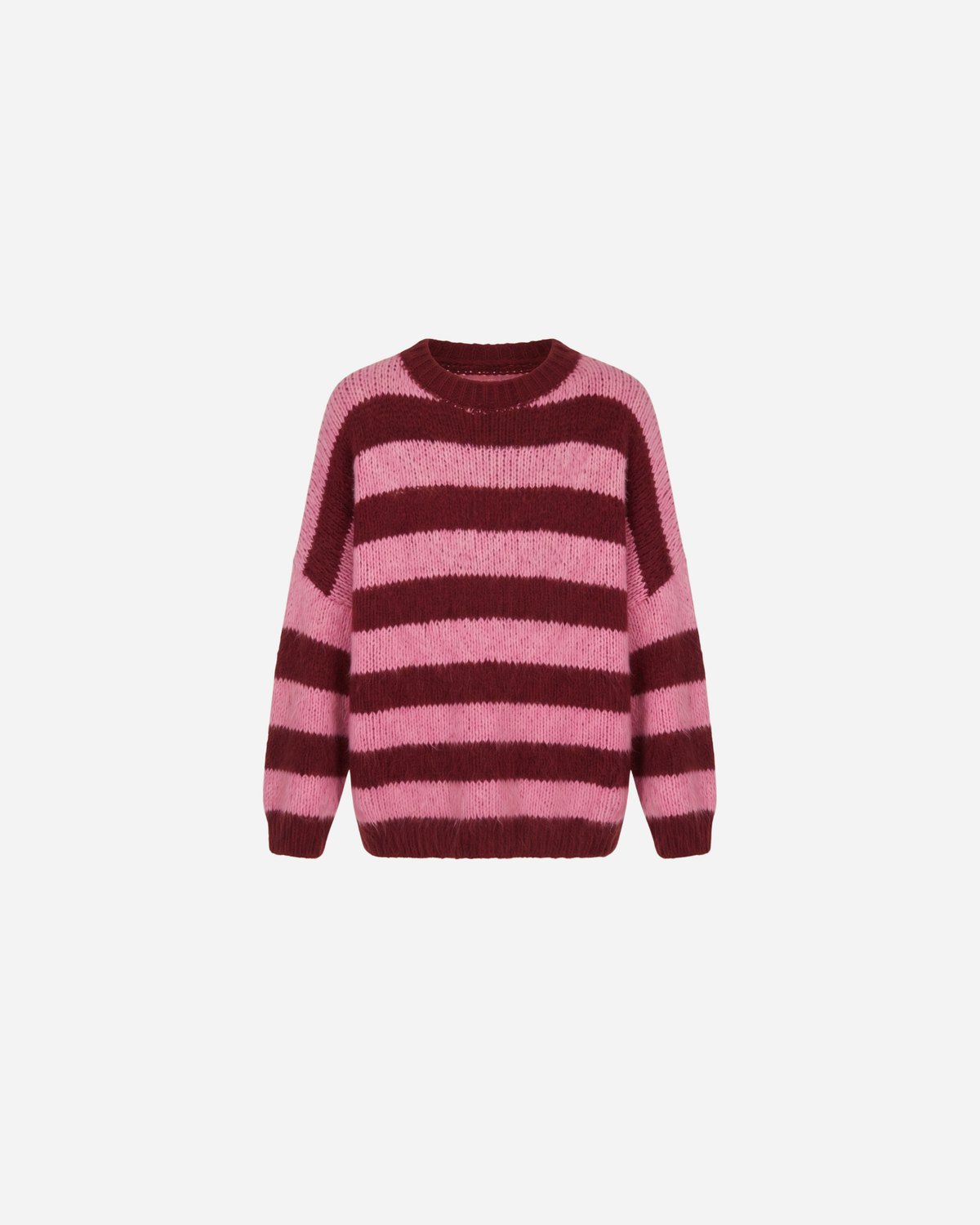 STREEP KNIT BURGUNDY/ROZE