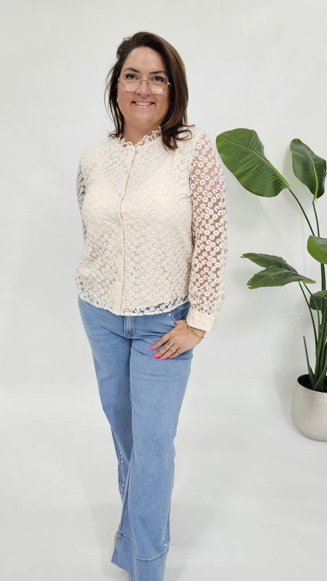 BLOEMEN BLOUSE BEIGE