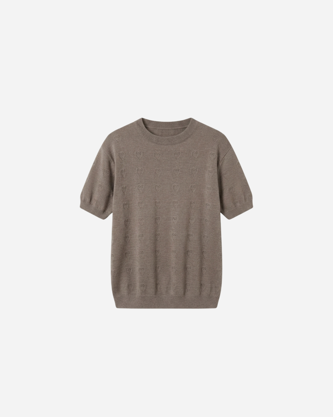 ZACHTE TOP MET HARTJES TAUPE