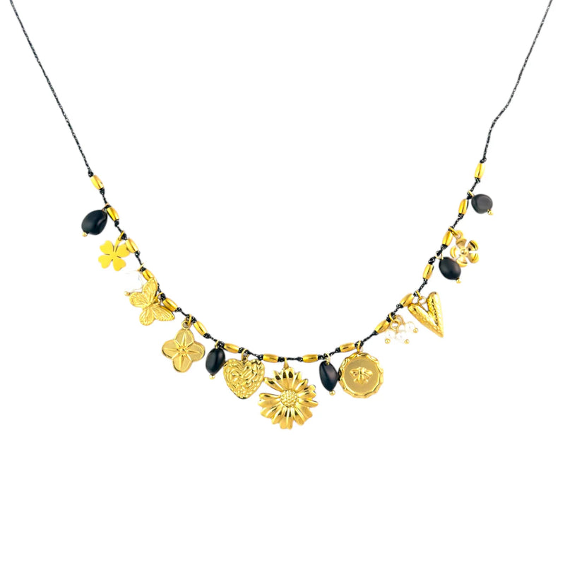 DIAMOND LOCKED HEART NECKLACE - GOLD