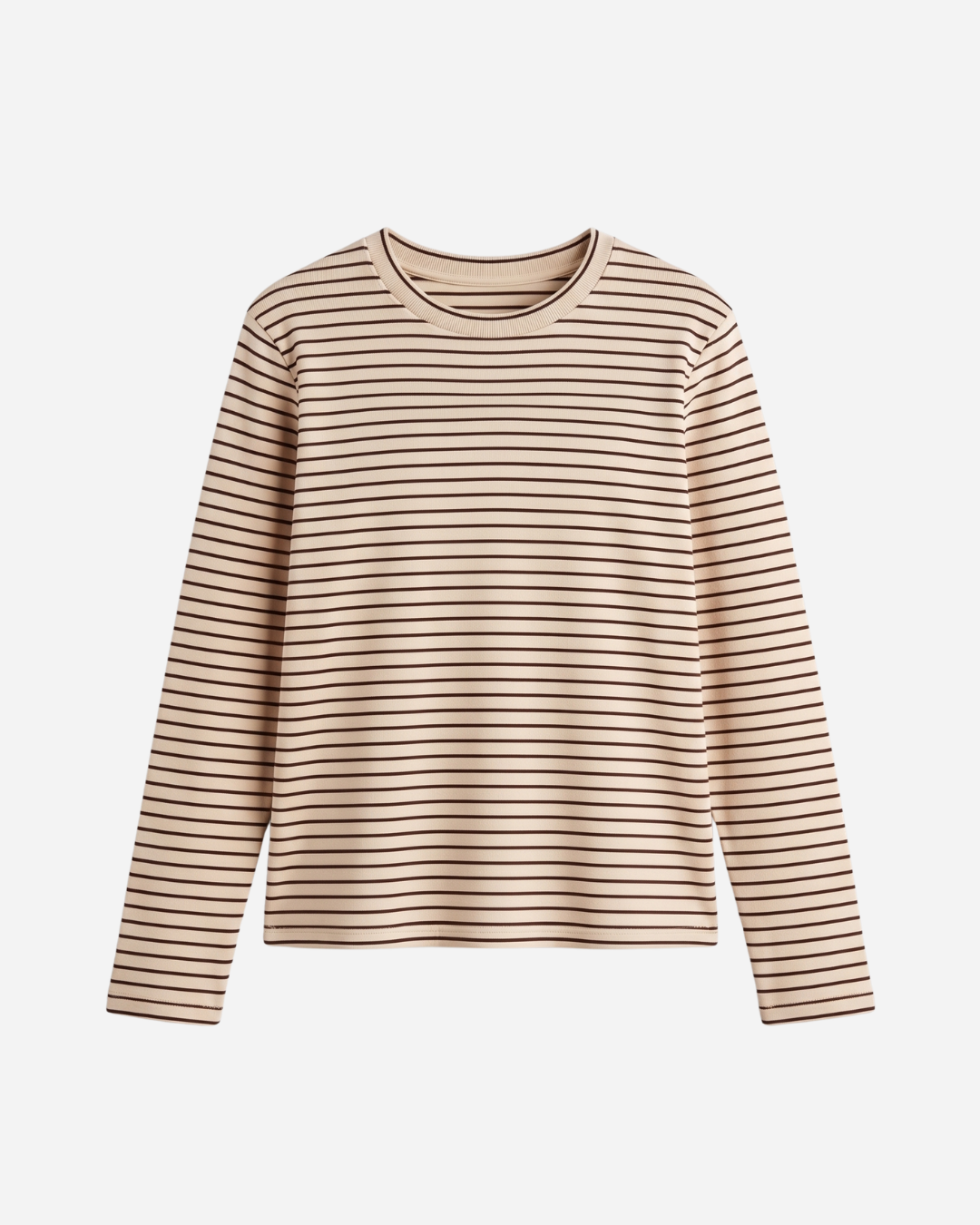 STREEPJES LONGSLEEVE LINNIES THE LABEL BEIGE/ESPRESSO