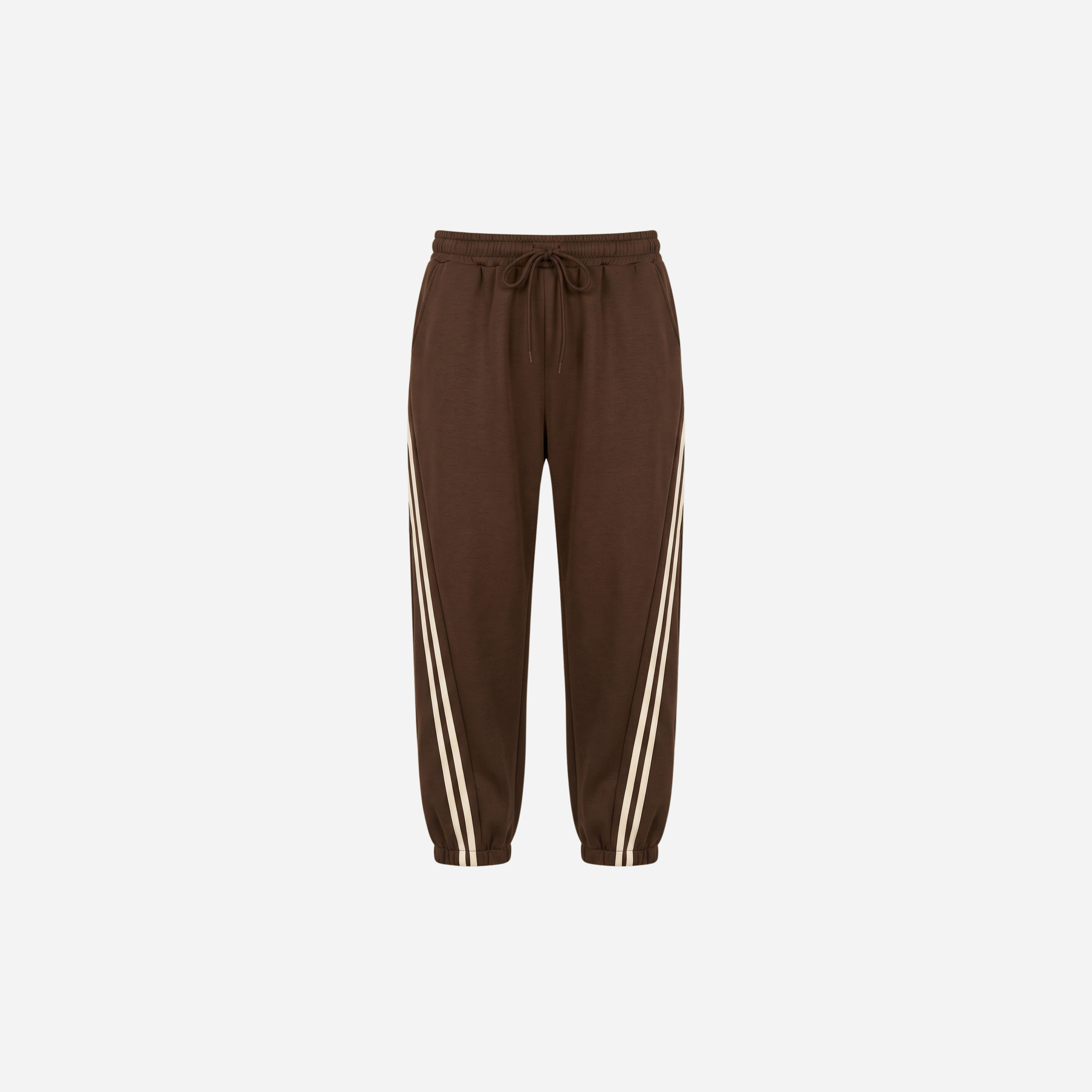 SPORTI JOGGER MET DUBBELE STREEP ESPRESSO