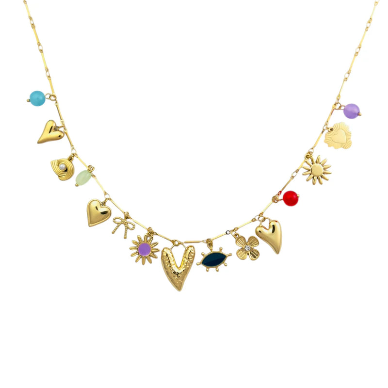 DIAMOND LOCKED HEART NECKLACE - GOLD