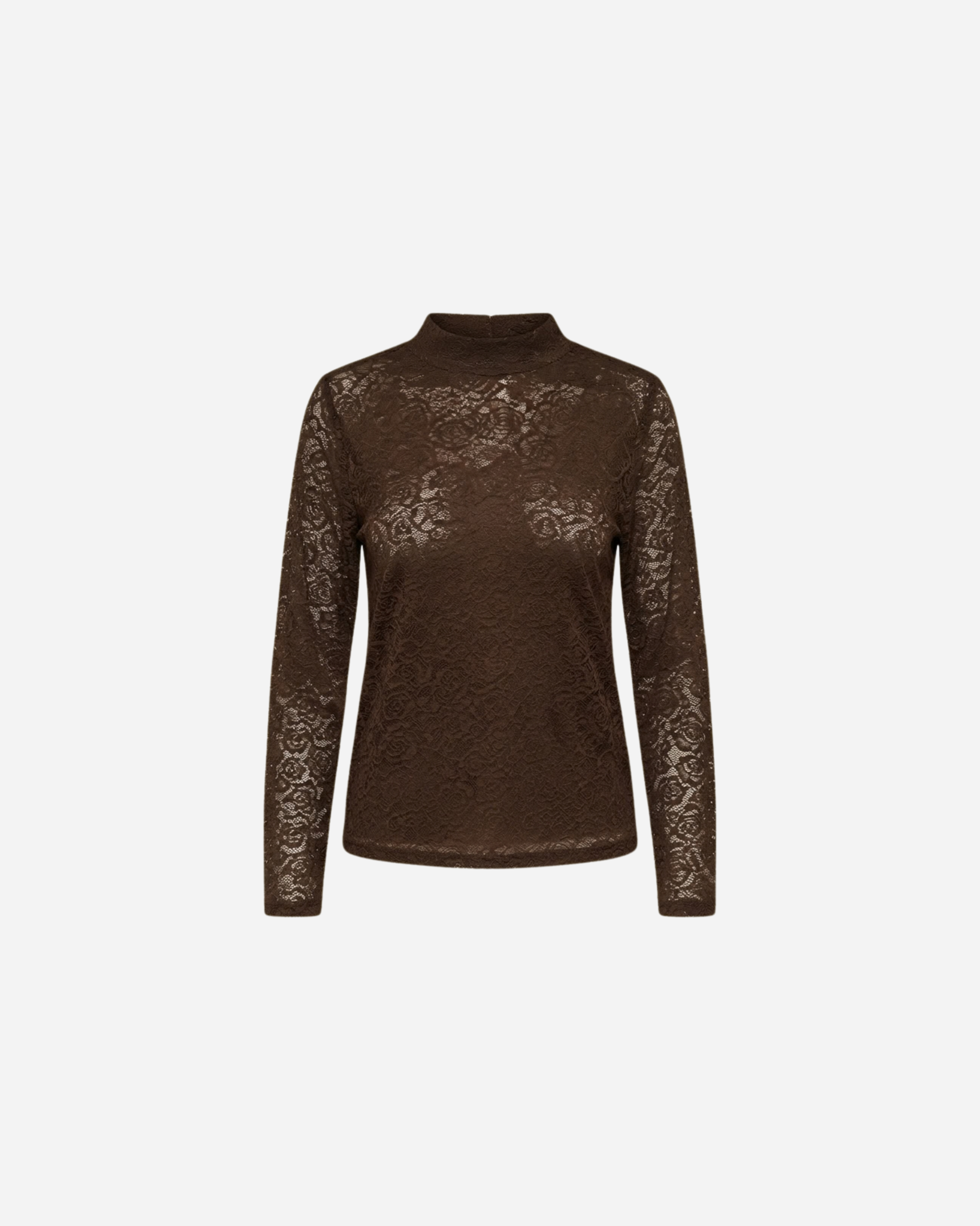 LACE TOP MET TROMPET MOUW BRUIN
