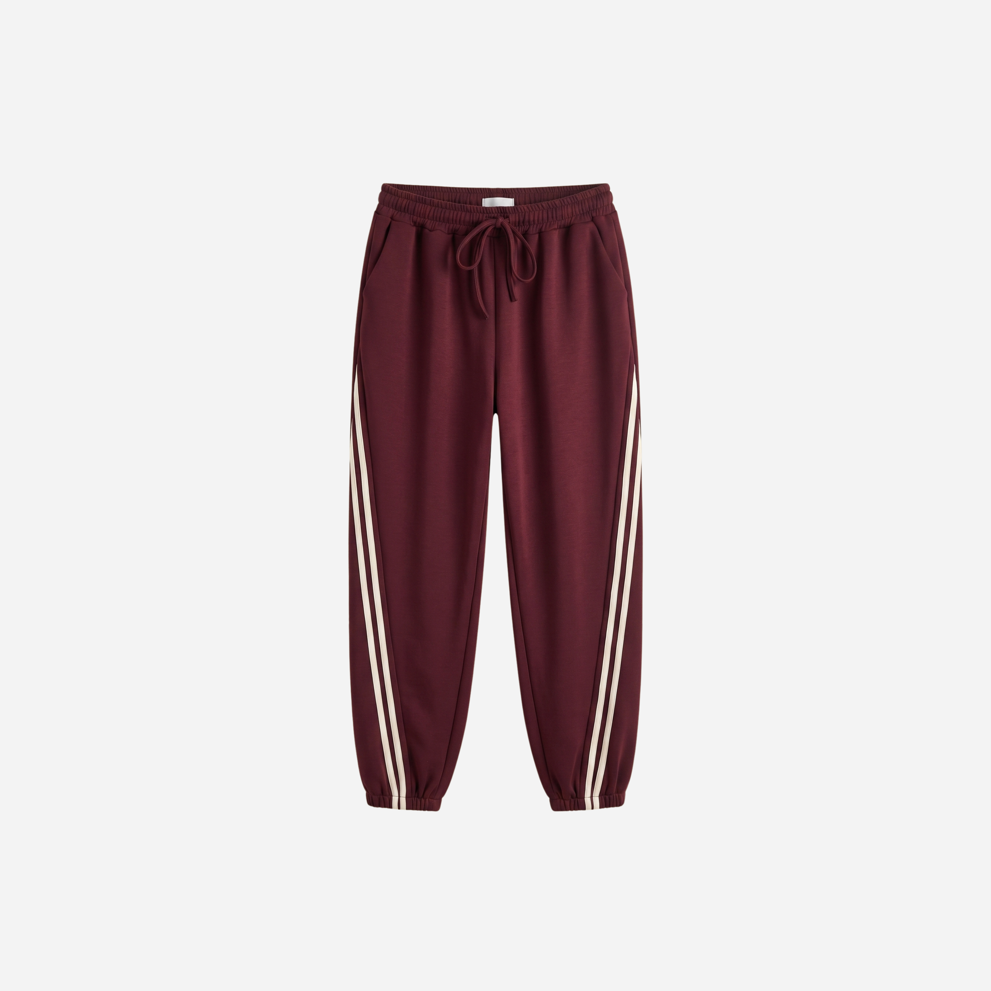 SPORTI JOGGER MET DUBBELE STREEP BURGUNDY