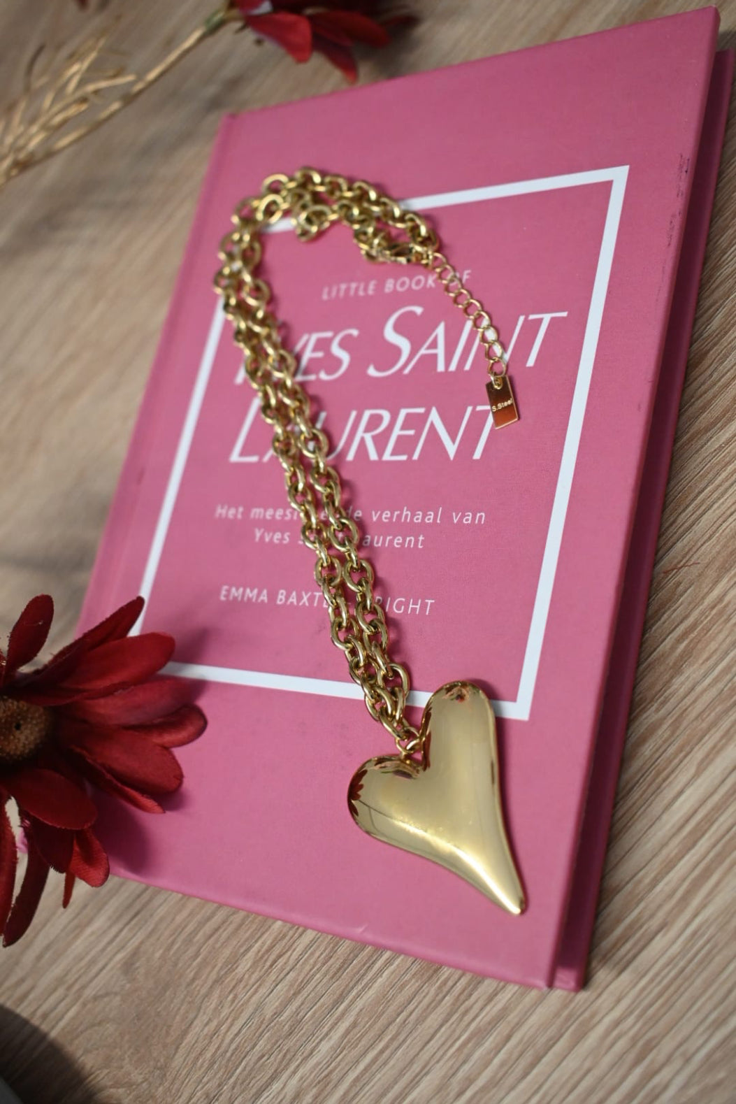 DIAMANT-HERZ-KETTE - GOLD