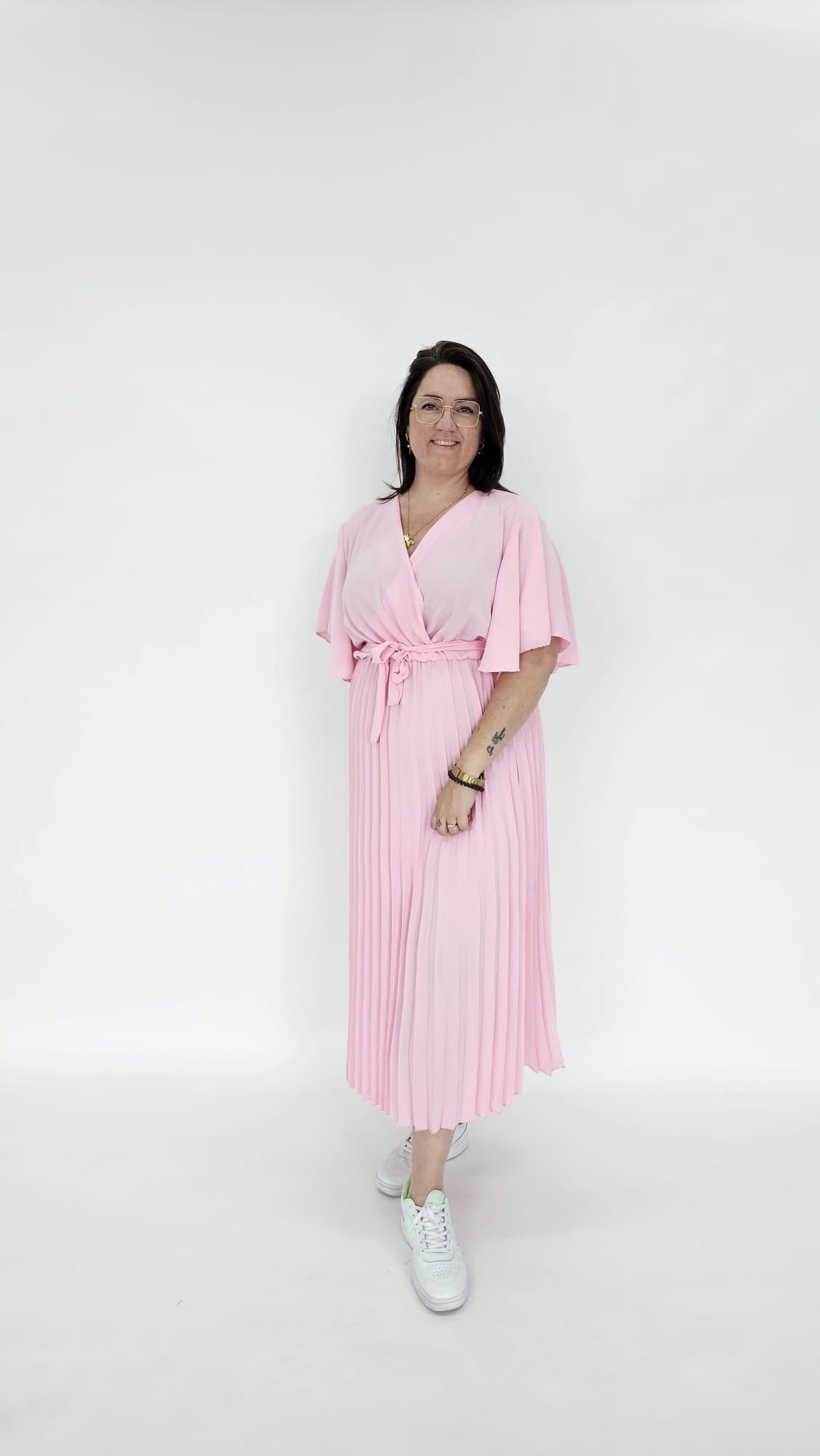 PLISSE RUFFEL JURK - 2042