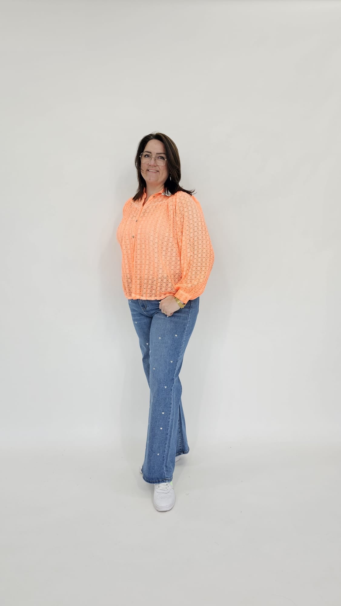 KANTEN VLINDER BLOUSE - 2038