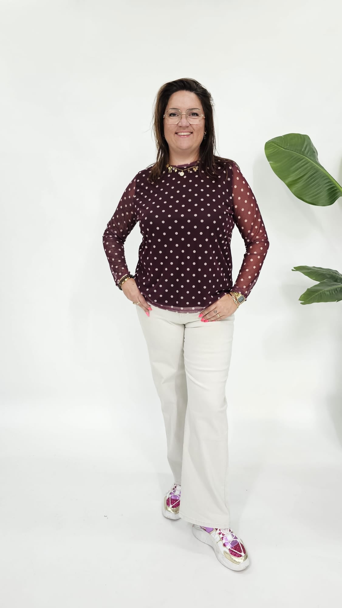 DOTS MESH TOP ROOD