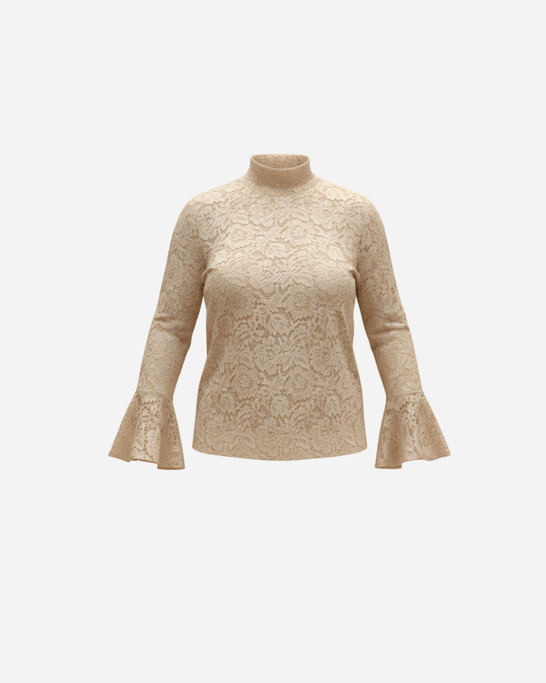 LACE TOP MET FLARED MOUW - 1943