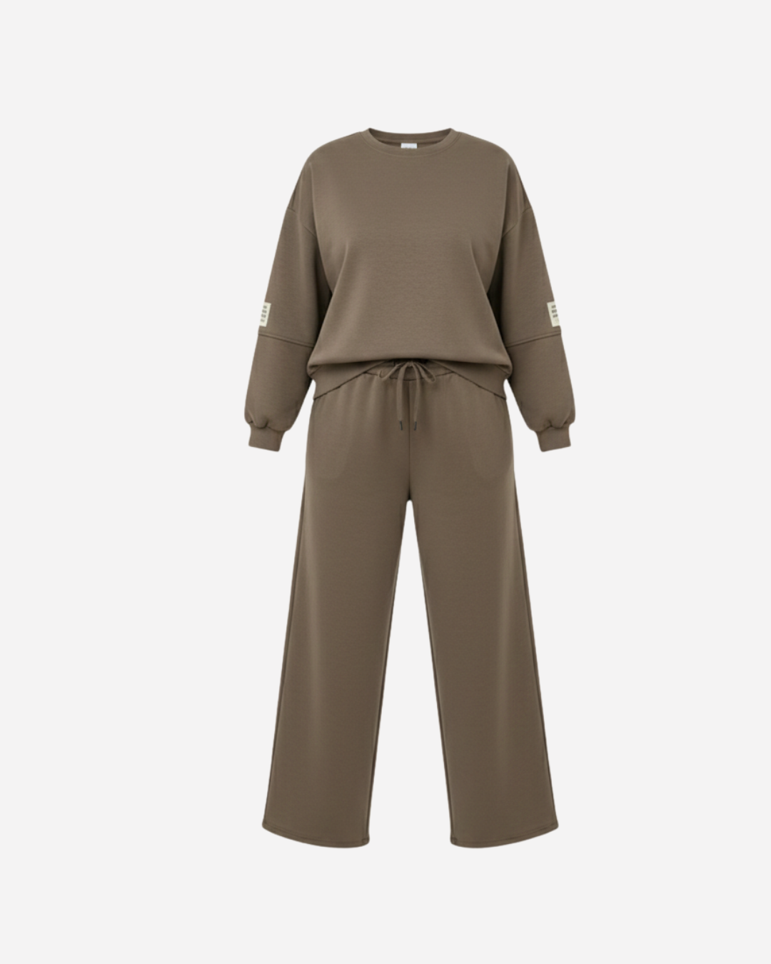 LIFE ISN'T PERFECT LANGE MOUW SET TAUPE