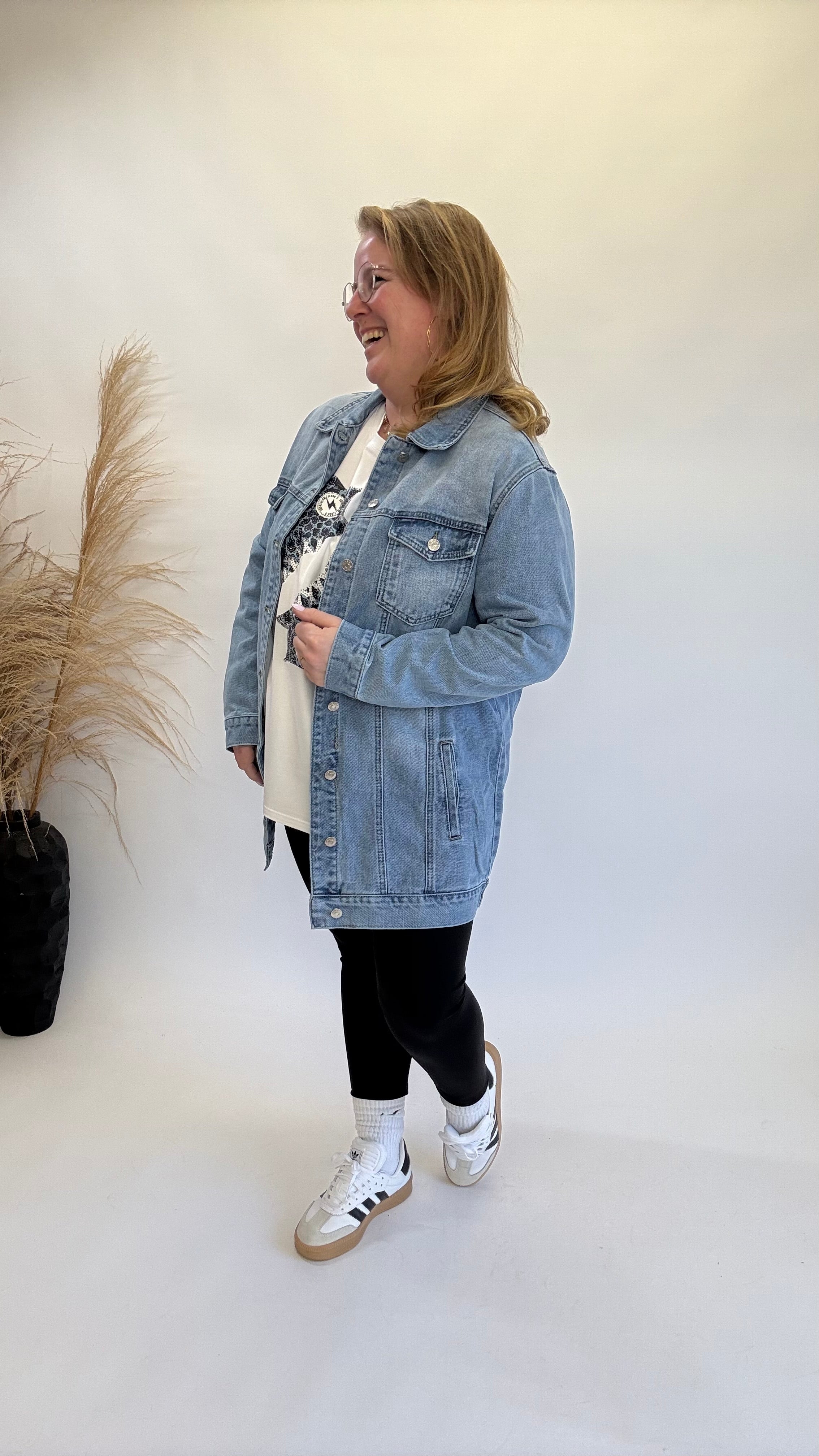 BO DENIM WESTE (38 BIS 50) - SCHWARZ
