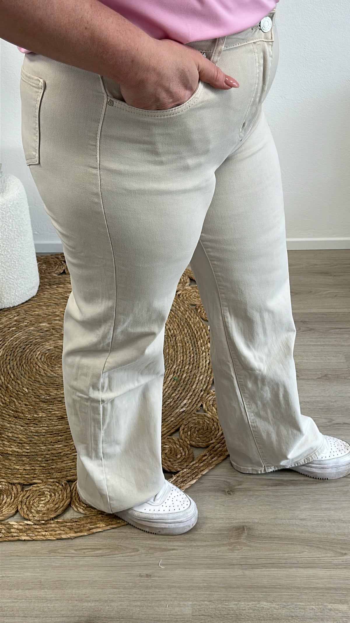 GOODIES WIDE LEG JEANS DJ2498-12  - BEIGE
