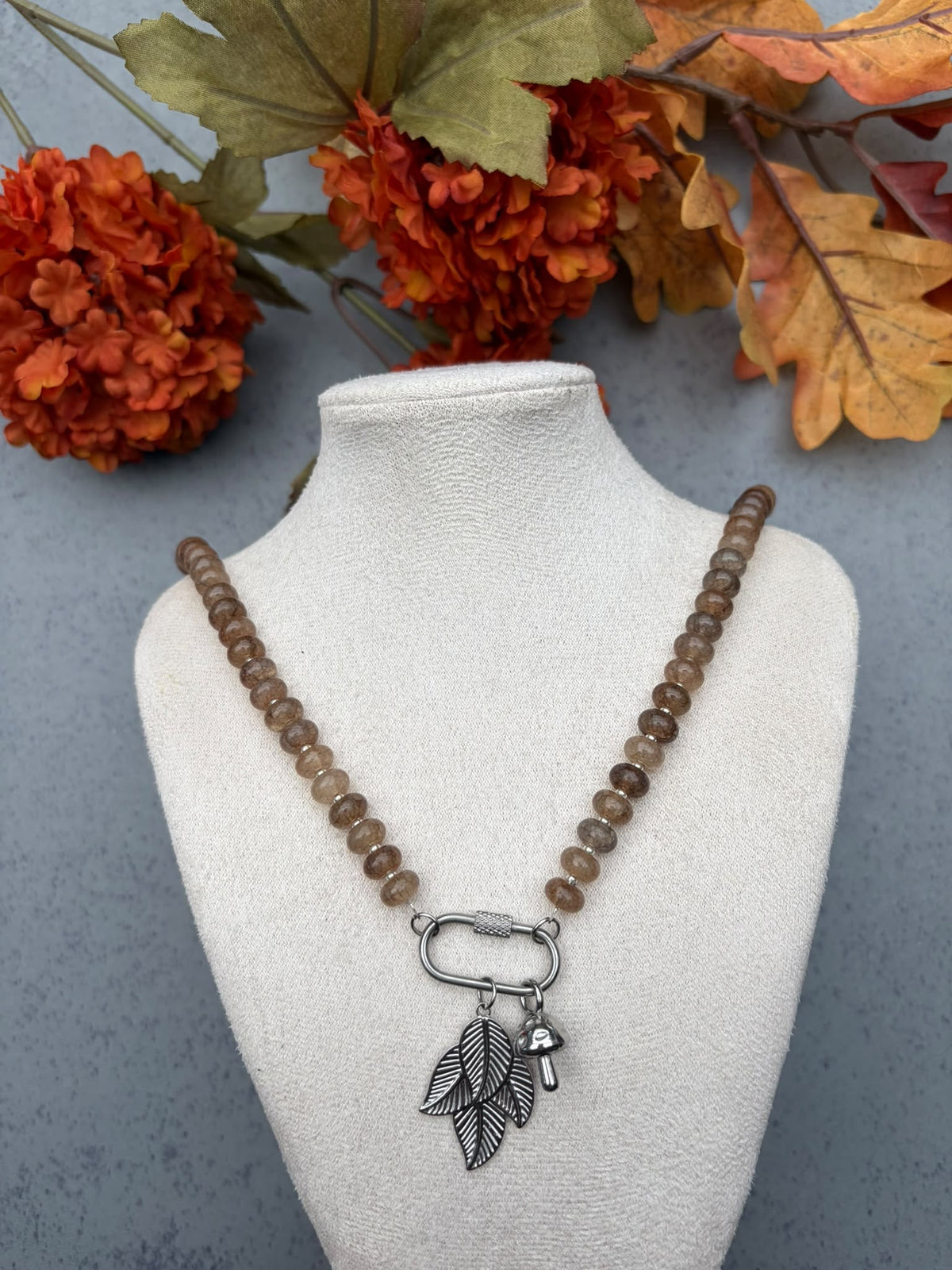 COZY KETTING TAUPE ZILVER