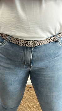 LEOPARD BELTS - BEIGE