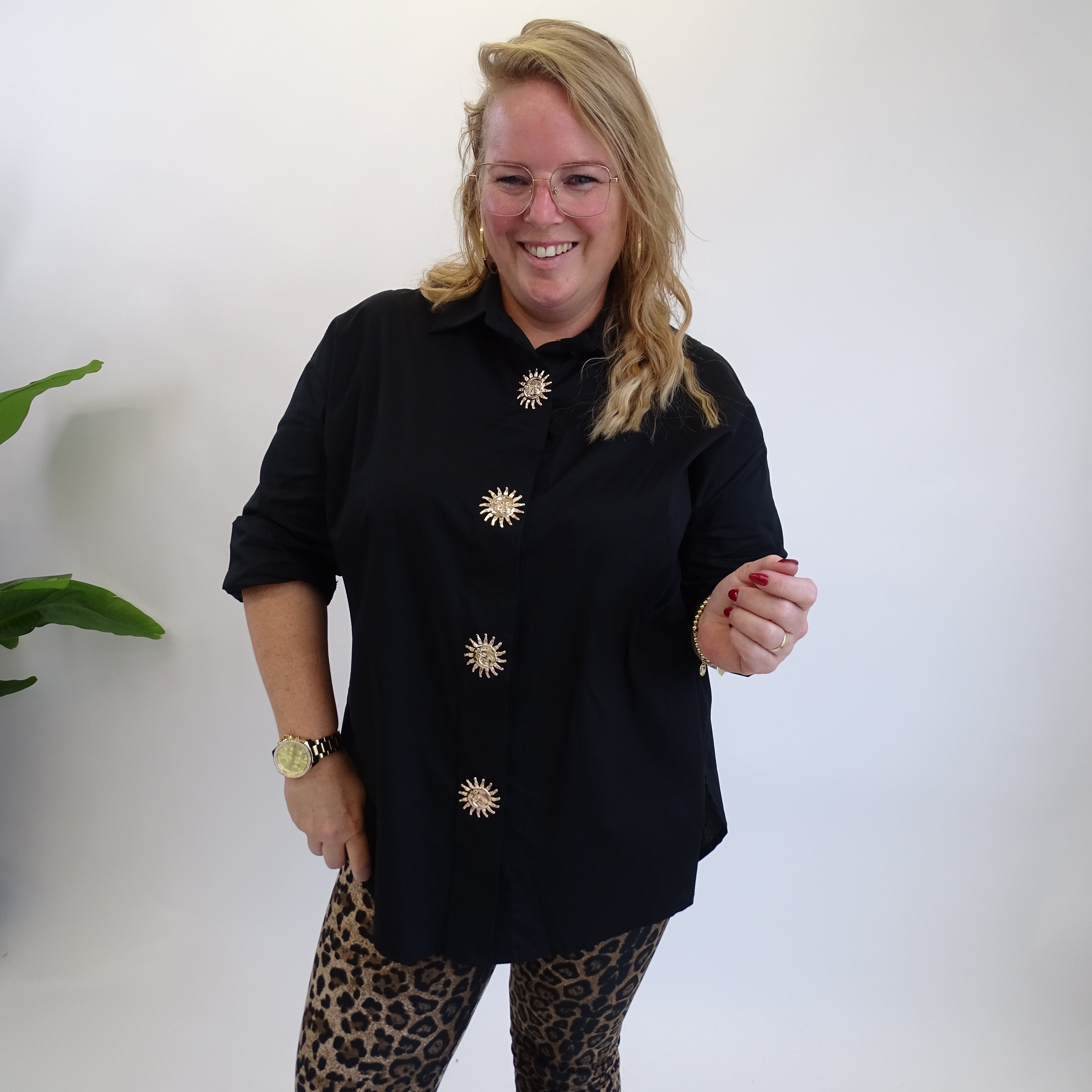 KATOENEN SUN/MOON BLOUSE - 1726