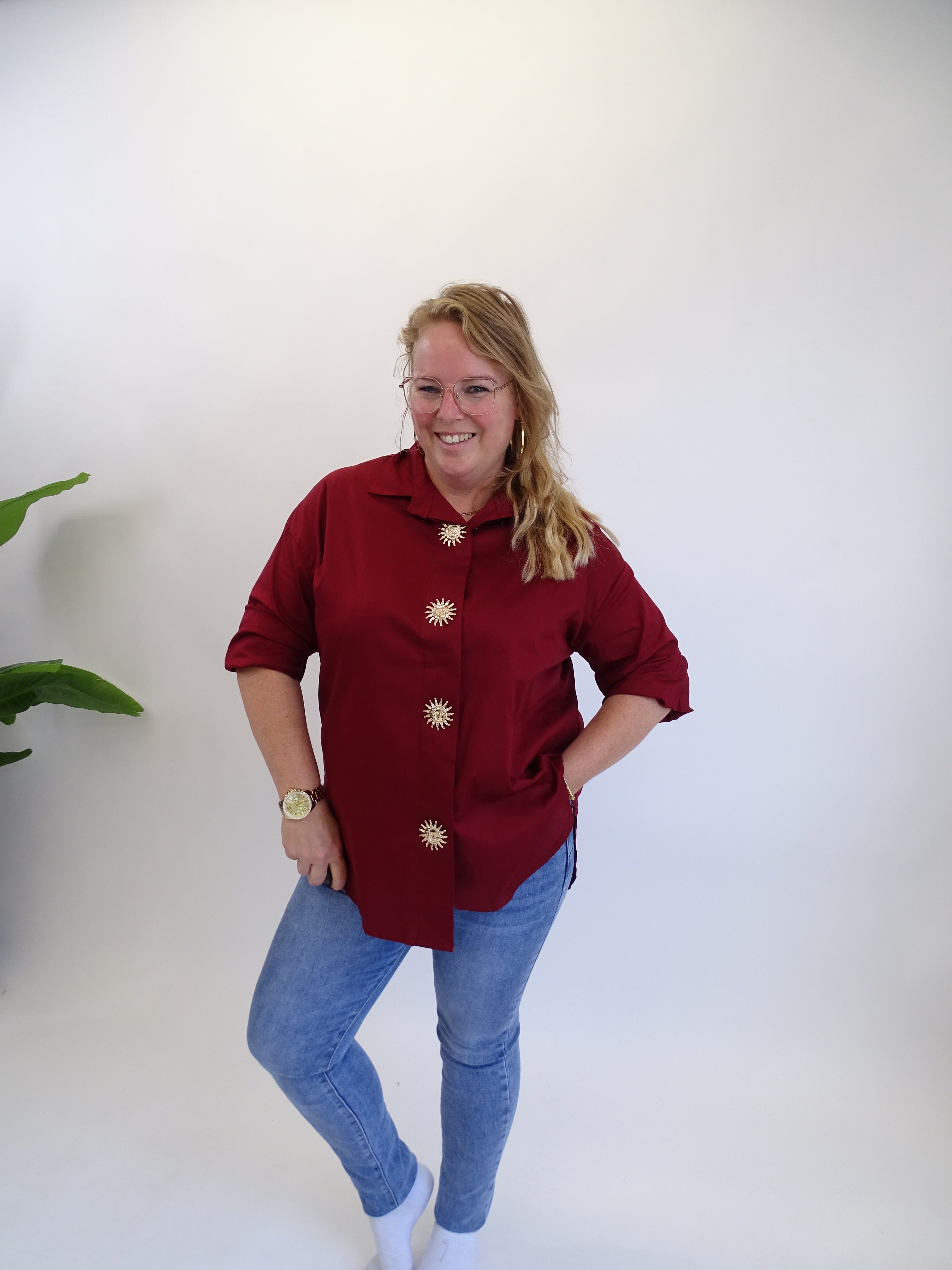 KATOENEN SUN/MOON BLOUSE - 1726