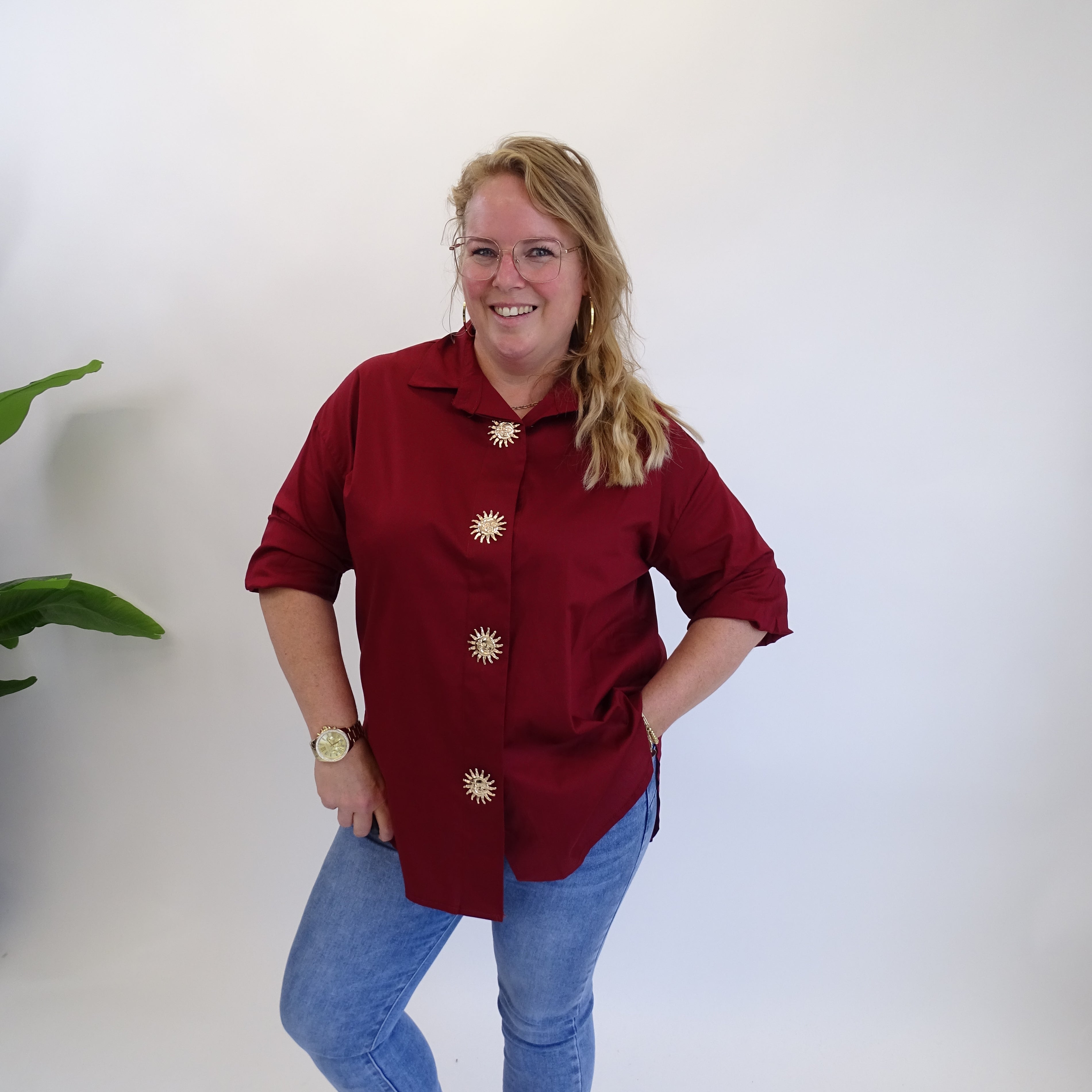 KATOENEN SUN/MOON BLOUSE - 1726