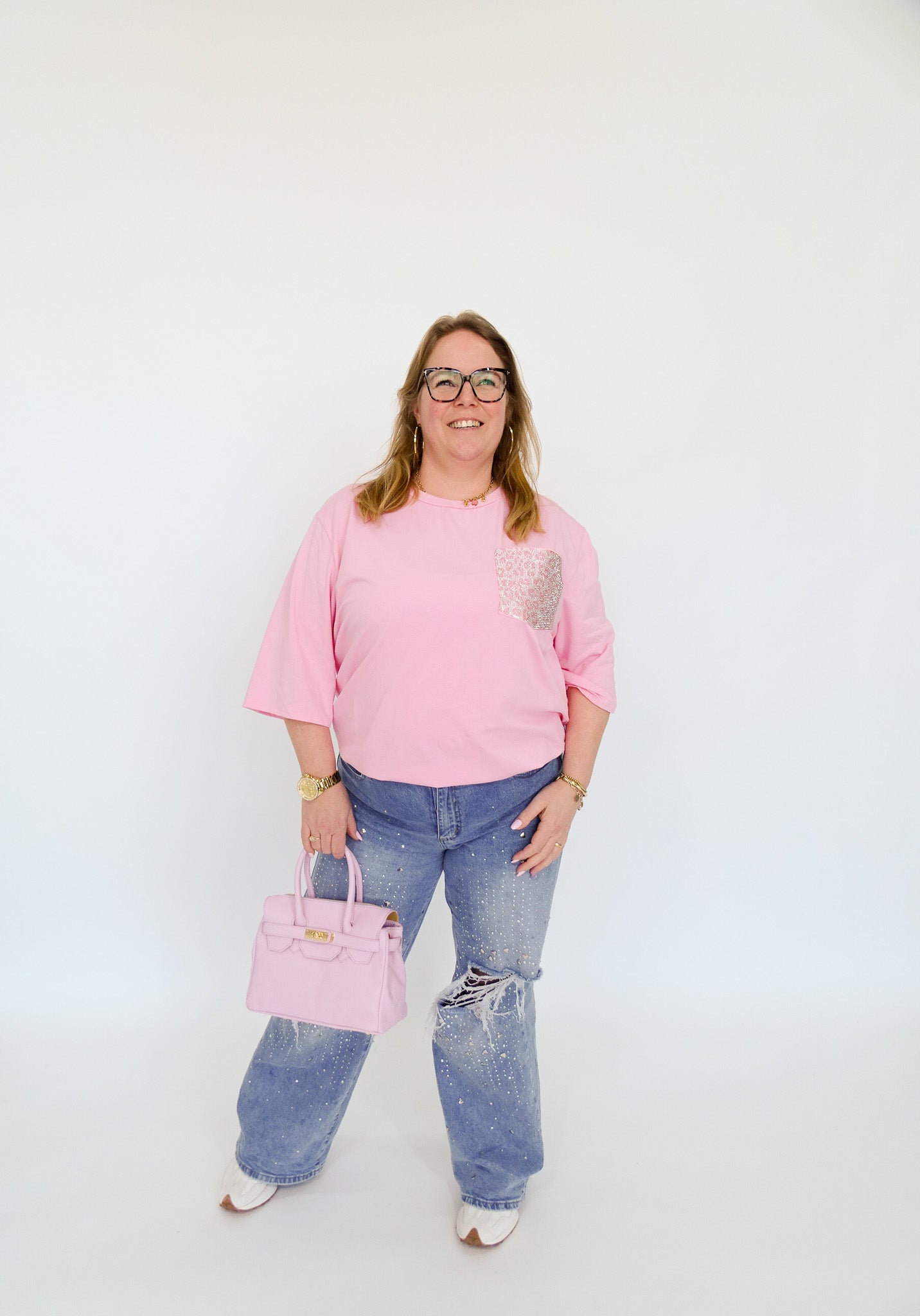 T-SHIRT MET GLITTERZAKJE - 1988