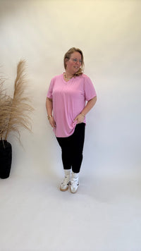 BASIC T-SHIRT V HALS - 1366