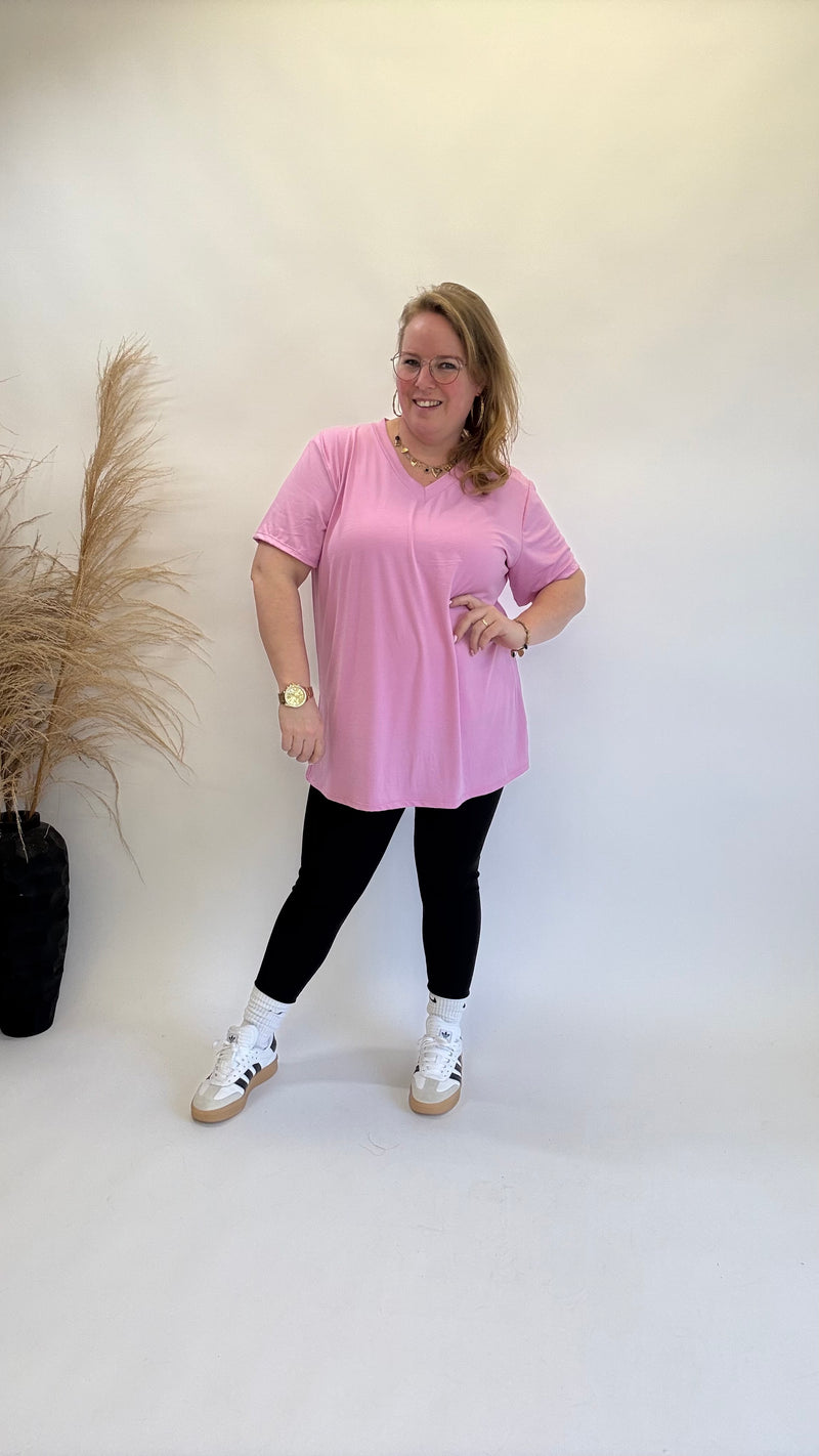 BASIC T-SHIRT V HALS - 1366