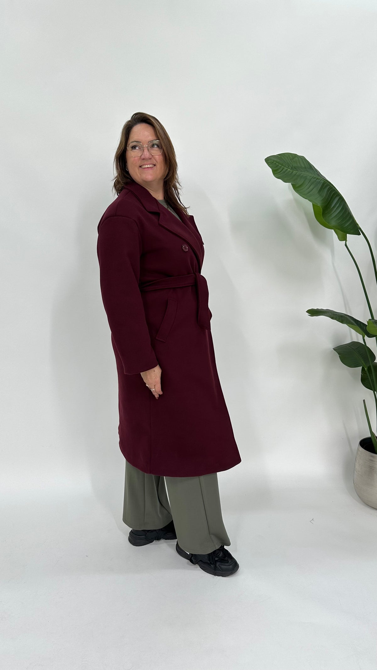 LINNIES TRENCHCOAT BURGUNDY